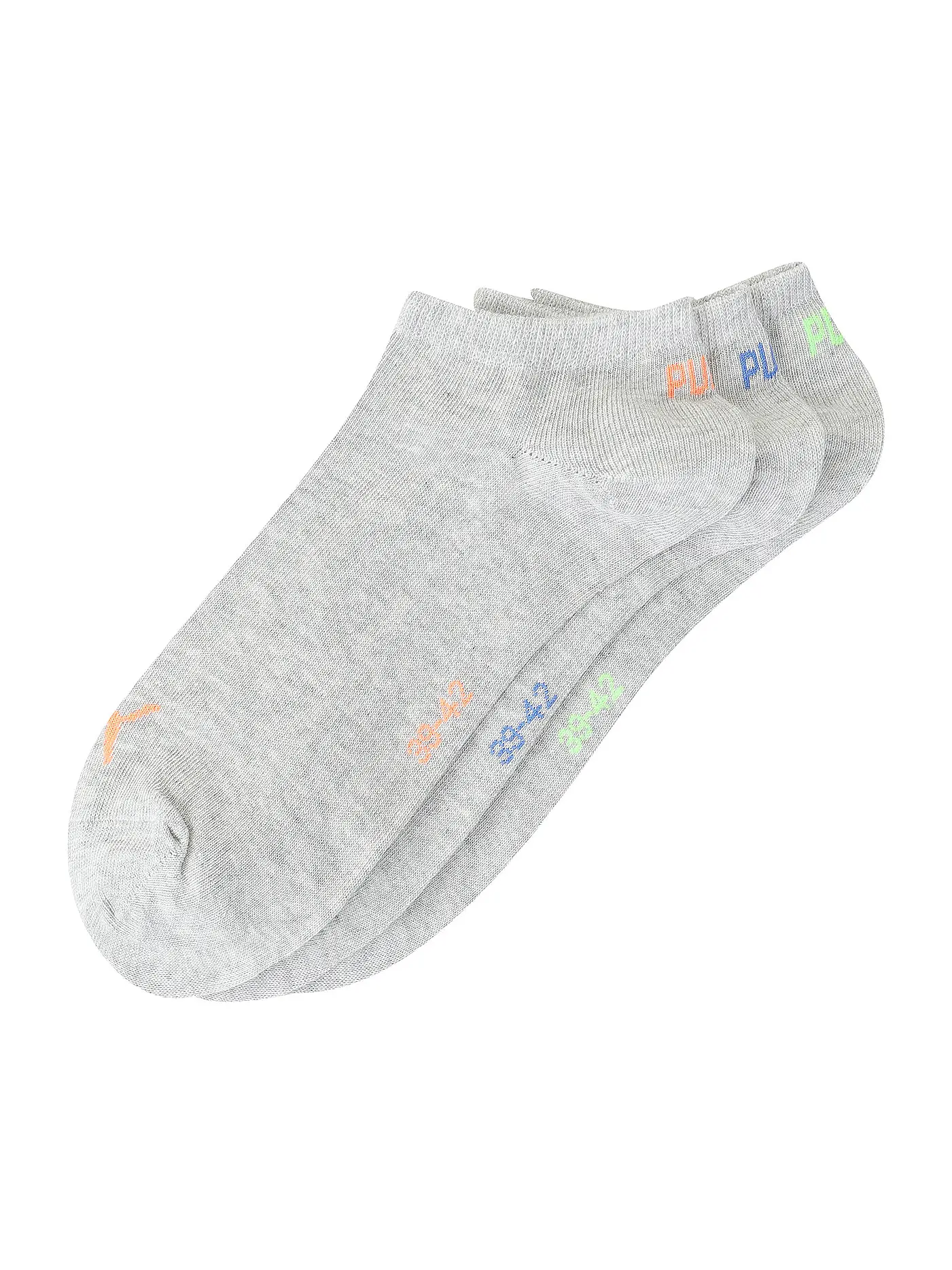 PUMA | Sneakersocken 3-er Pkg.  "Invisible" black | hellgrau
