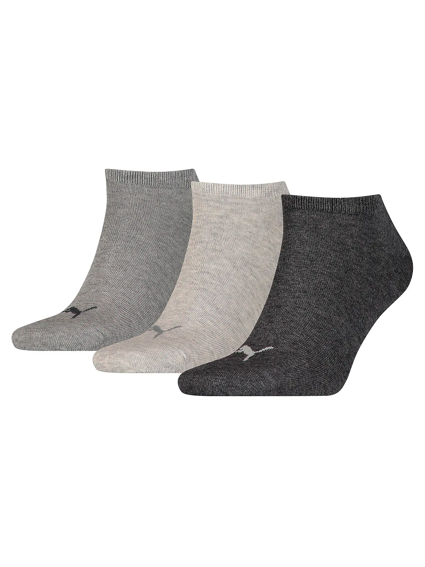 PUMA | Sneakersocken 3-er Pkg.  "Invisible" black | grau