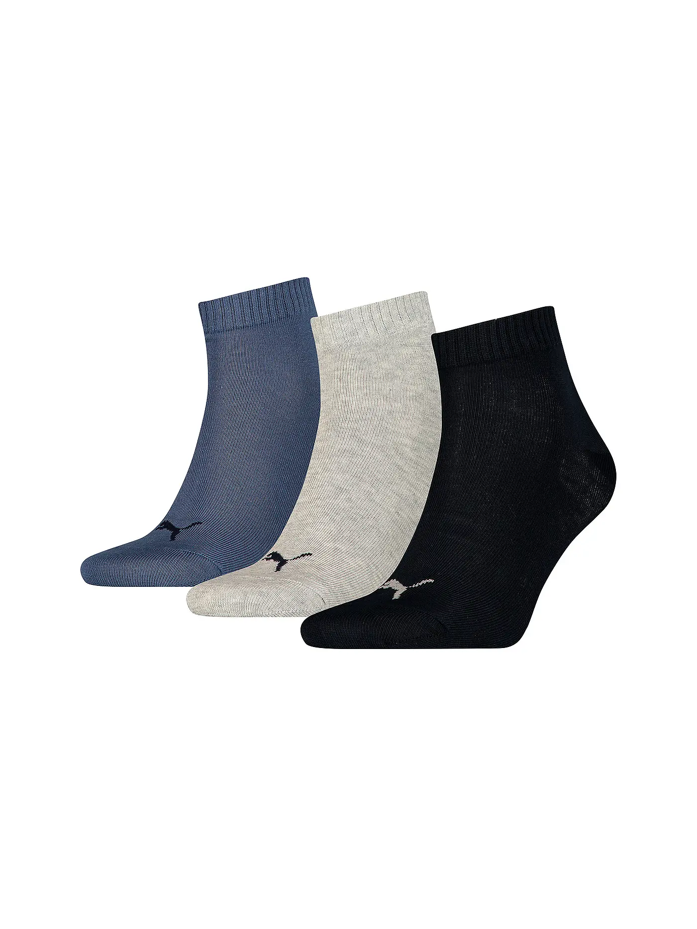 PUMA | Sneakersocken 3-er Pkg.  "Invisible" black | bunt