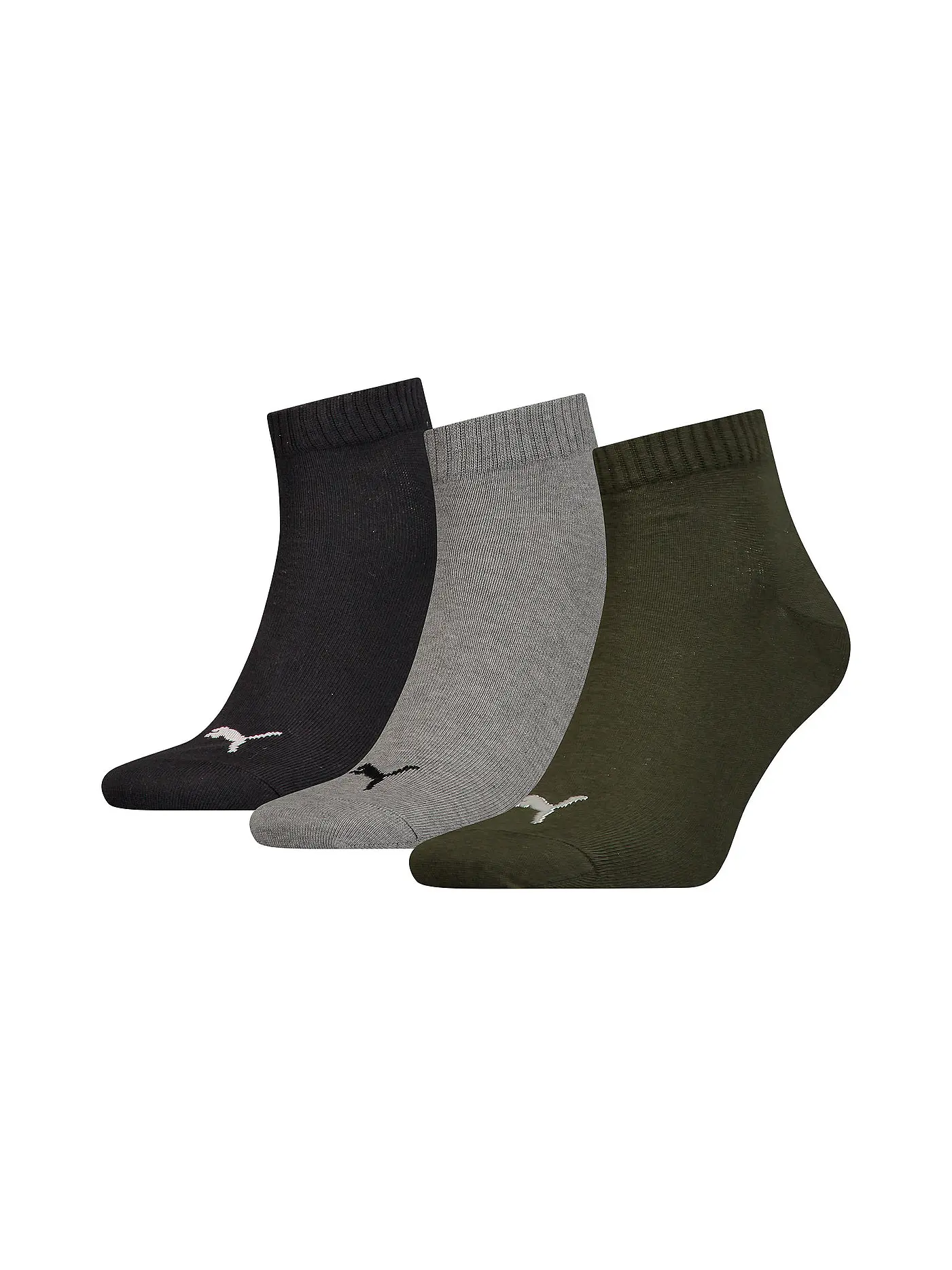 PUMA | Sneakersocken 3-er Pkg.  "Invisible" black | olive