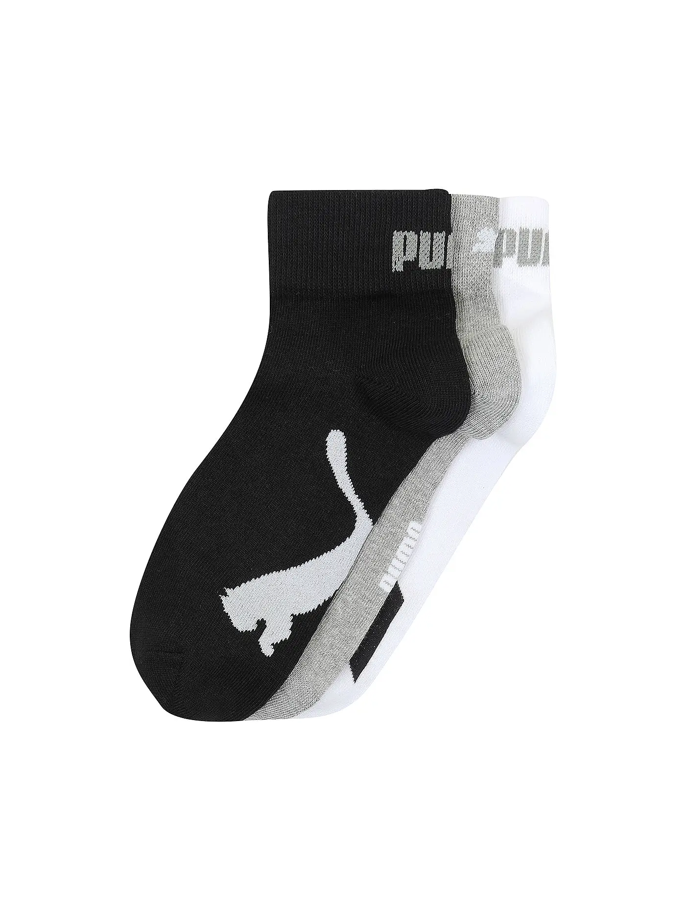 PUMA | Socken 3er Pkg white / grey / black  | weiss