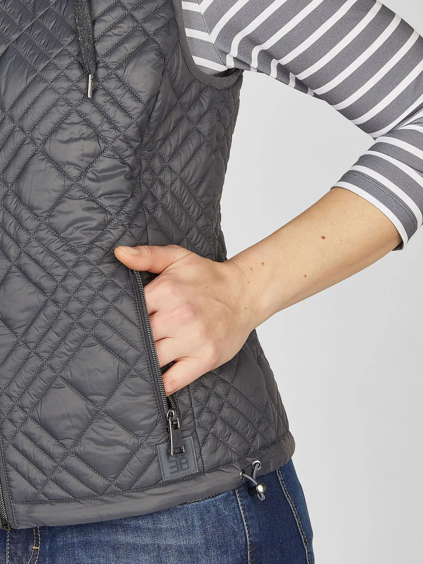 RABE | Steppgilet | grau
