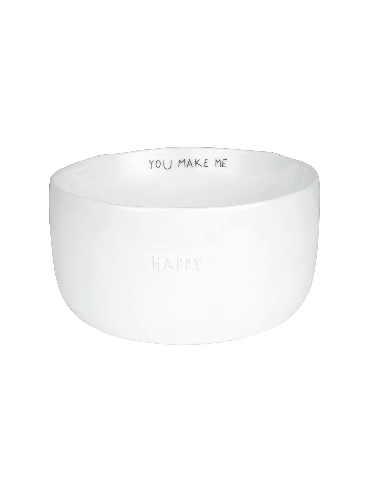 RAEDER | DINING Breakfast Schale You make me happy 13,5cm | weiss
