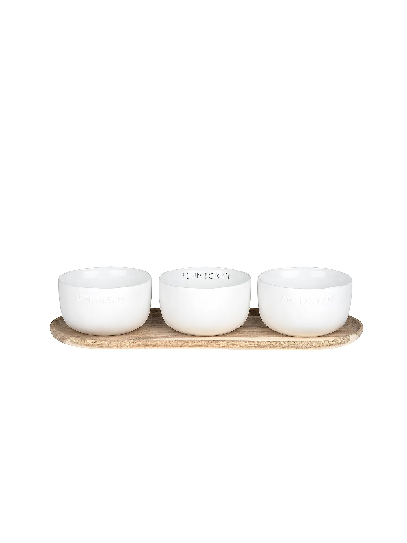RAEDER | DINING Breakfast Schalen Set Gemeinsam schmeckts am Besten | weiss