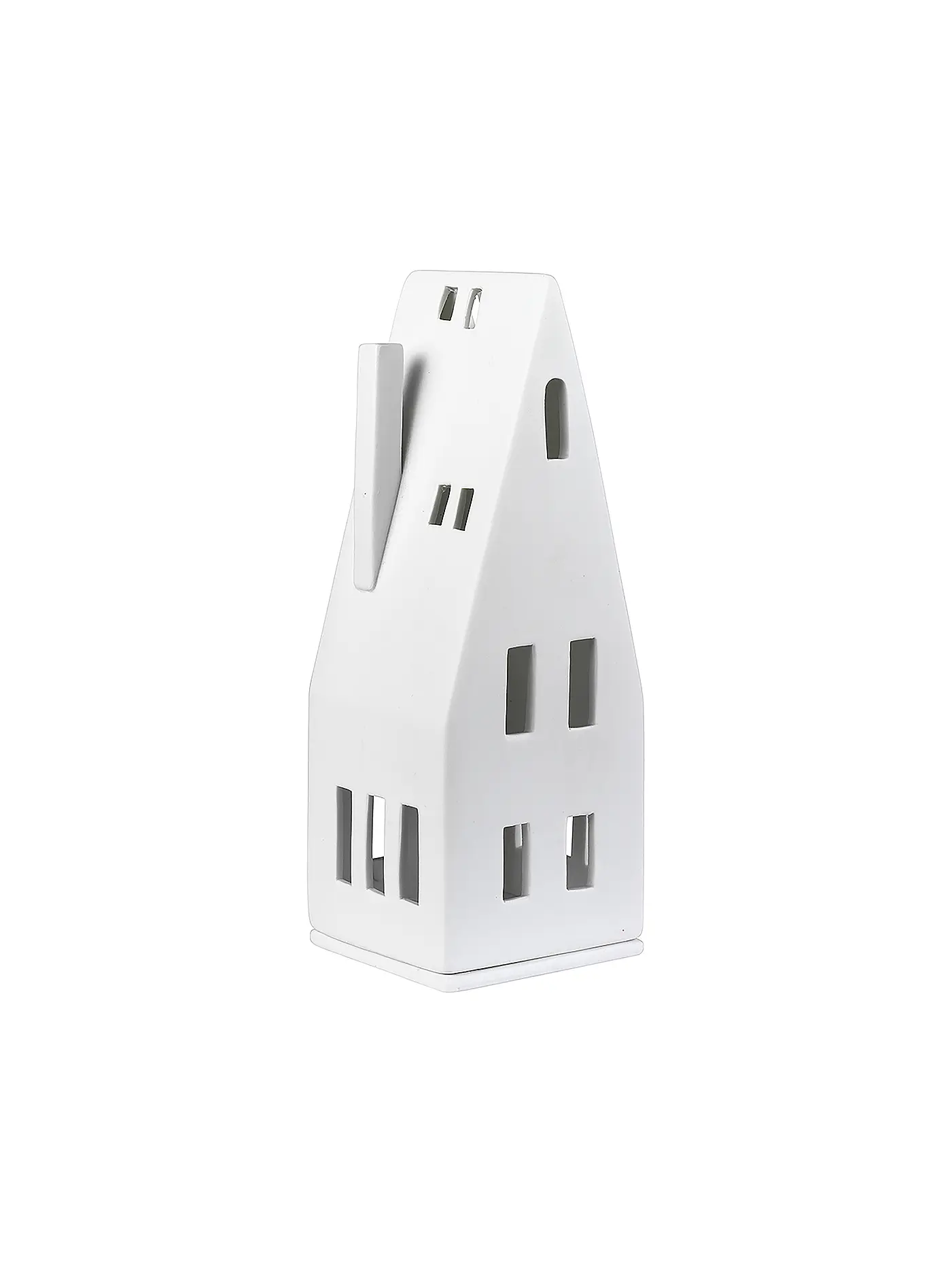 RAEDER | Lichthaus 20cm groß Spitzdach Weiss | weiss