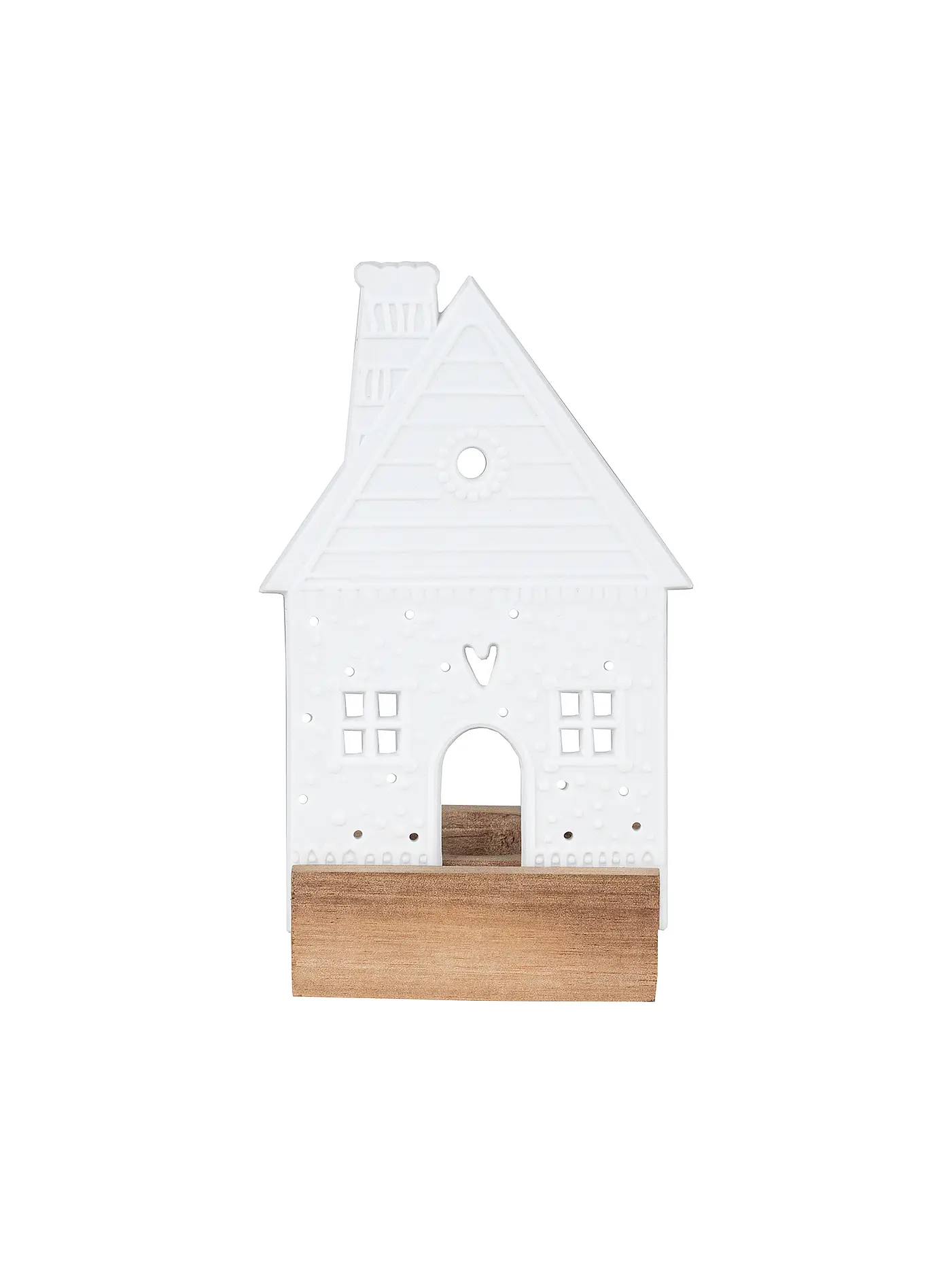 RAEDER | Lichtobjekt Lebkuchenhaus 7x6,5x14cm | weiss