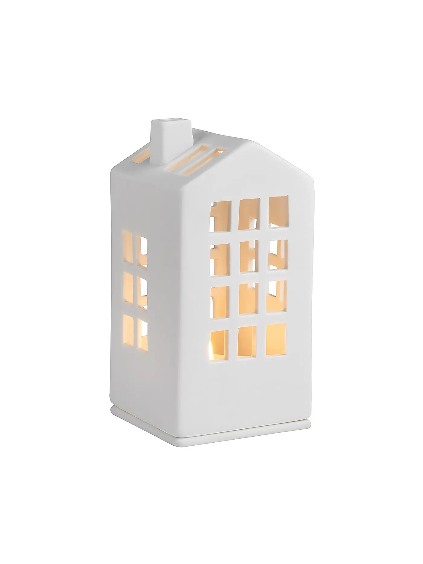 RAEDER | Mini Lichthaus Rathaus 6x12,5cm | weiss
