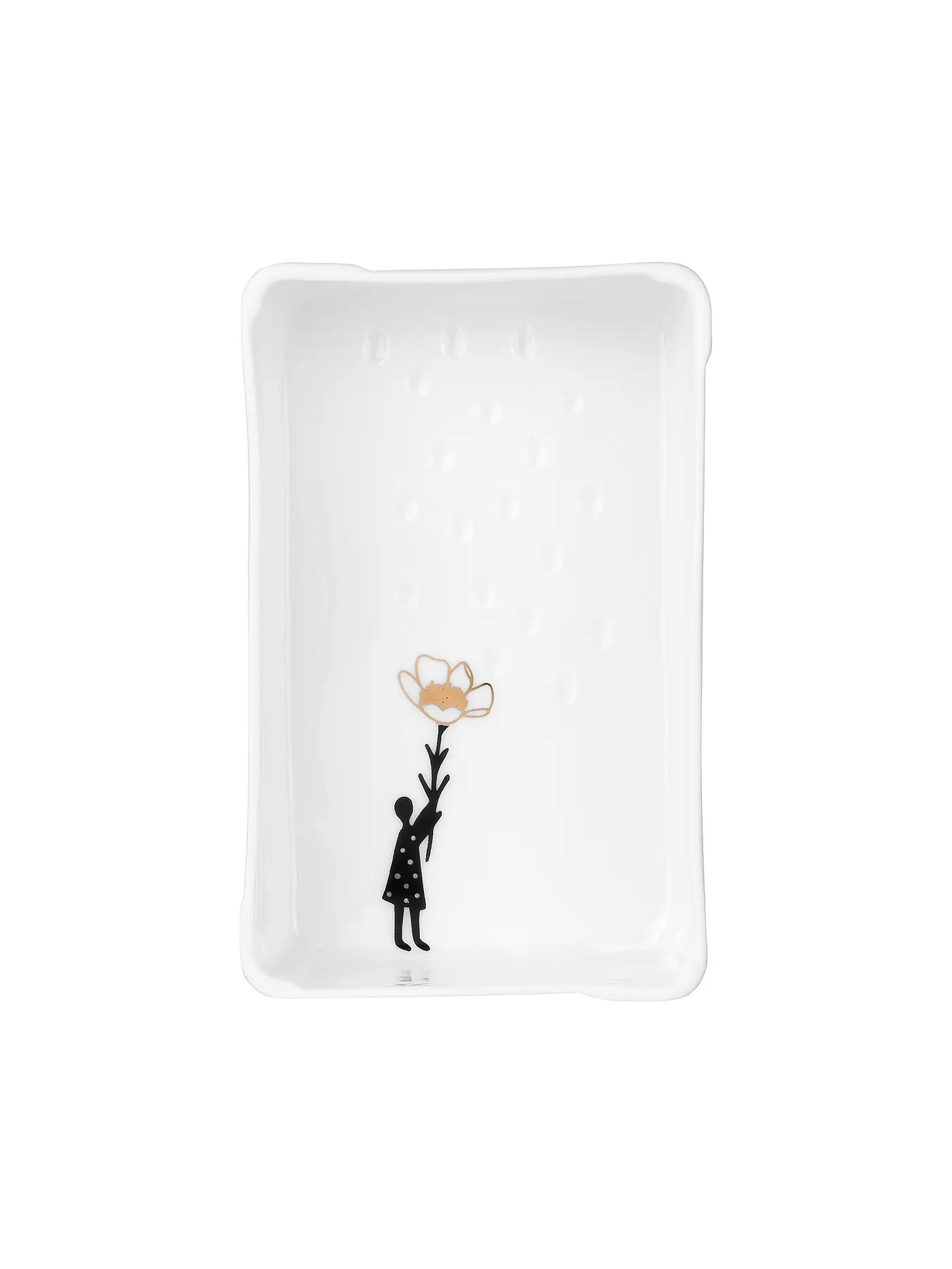 RAEDER | Schälchen BILDERGESCHICHTEN 9,5x8x2,5cm Blumenmädchen | weiss