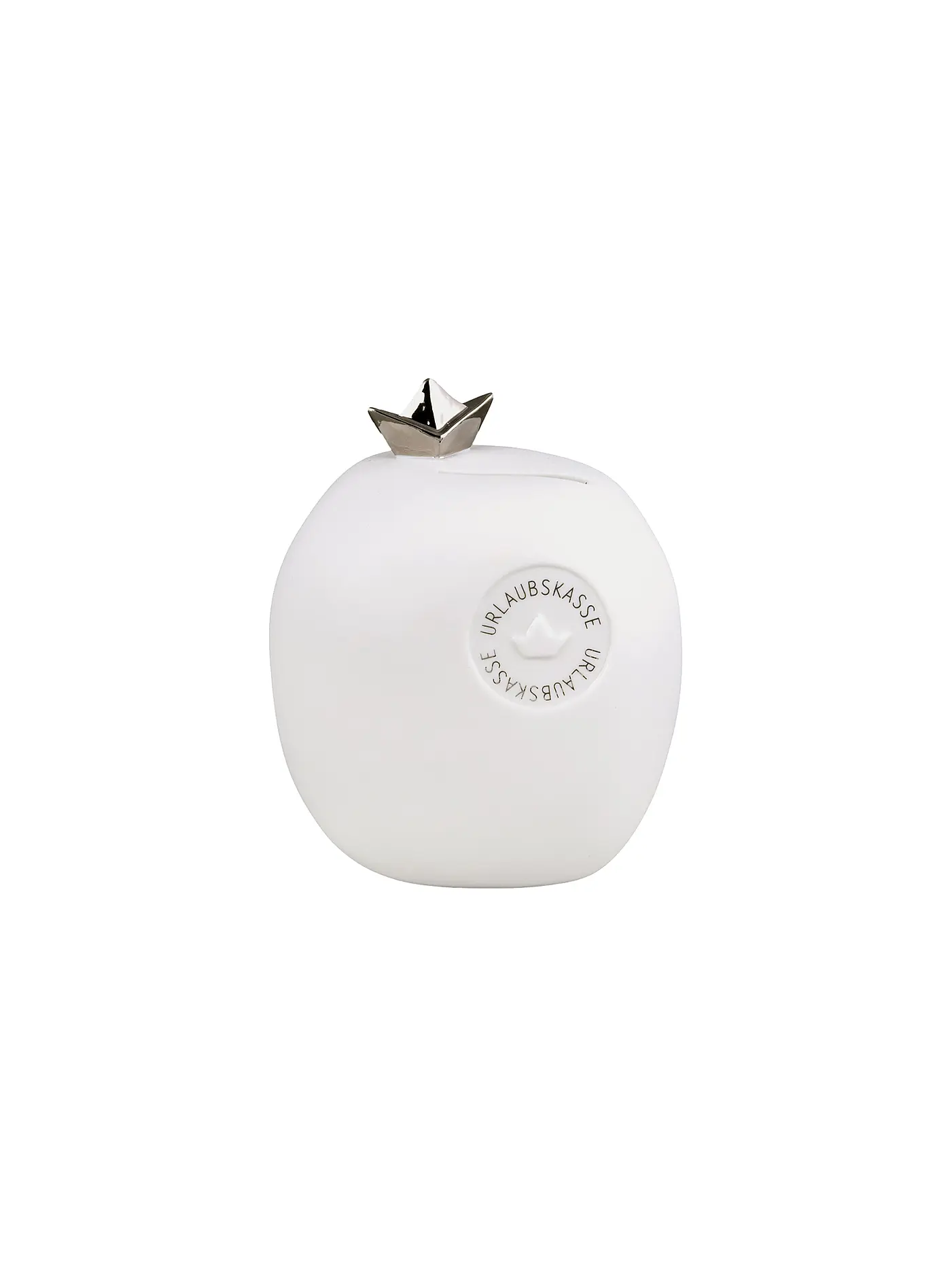 RAEDER | Schottersteine Urlaubskasse 12cm | weiss