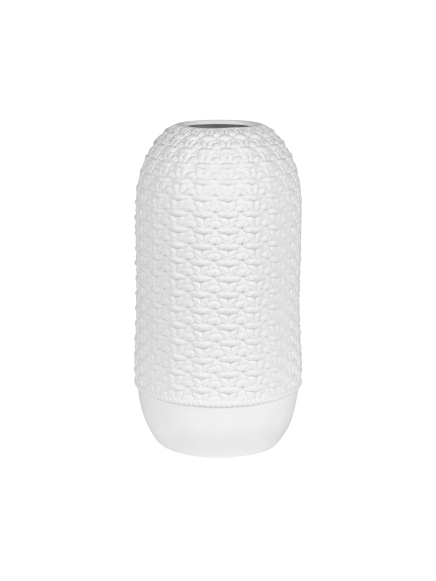 RAEDER | Vase STRICK 13,5x26cm Gross | weiss