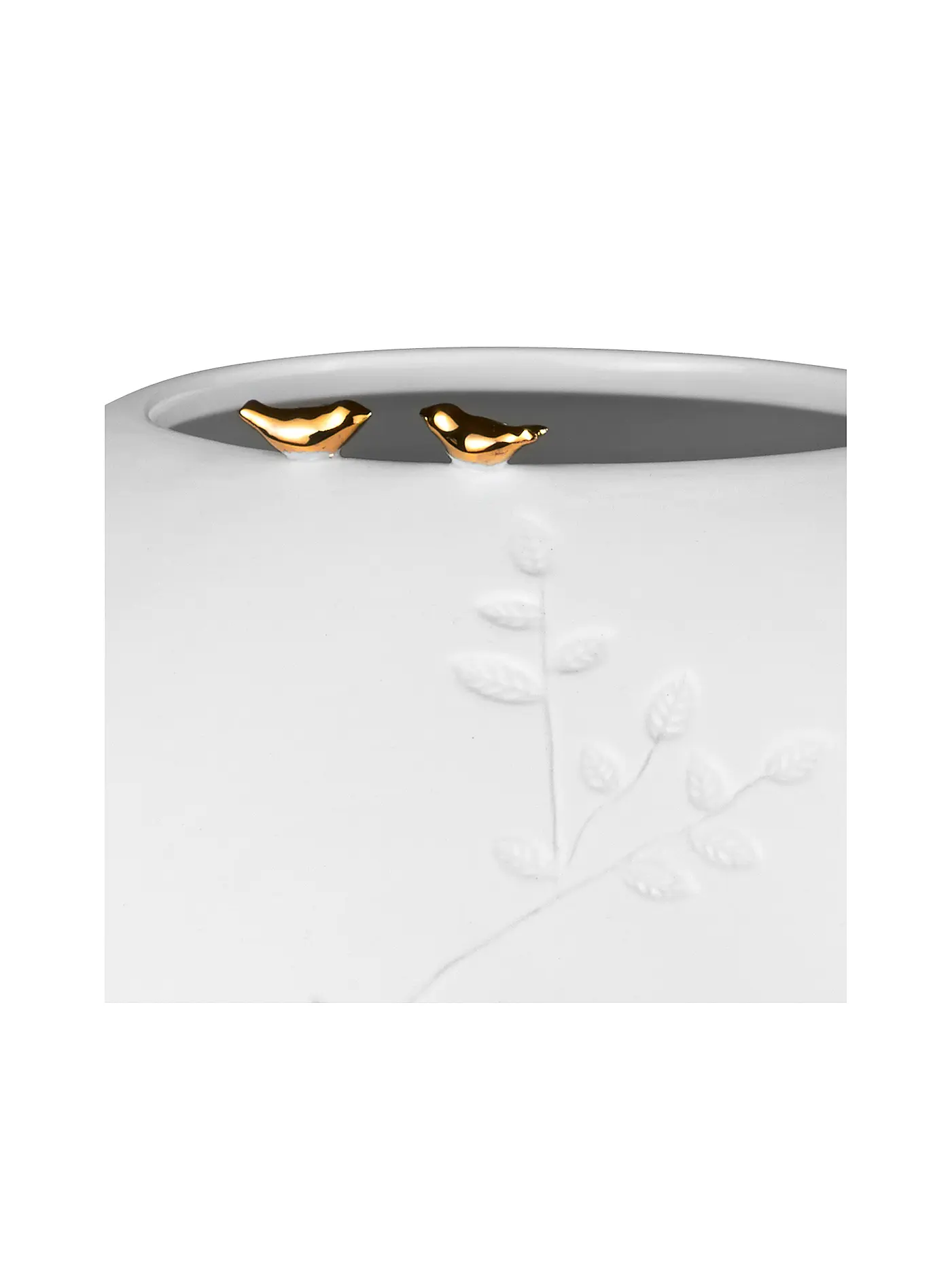 RAEDER | Vase VOGEL 22,5x25cm Weiss | weiss