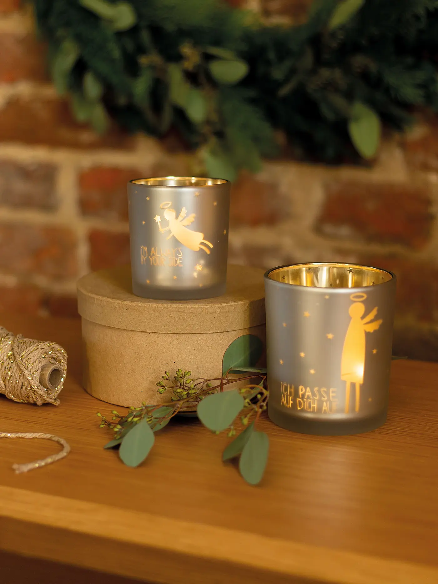 RAEDER | Weihnachts Glanzlicht  I'm always by your side 7x8cm Silber / Gold | silber