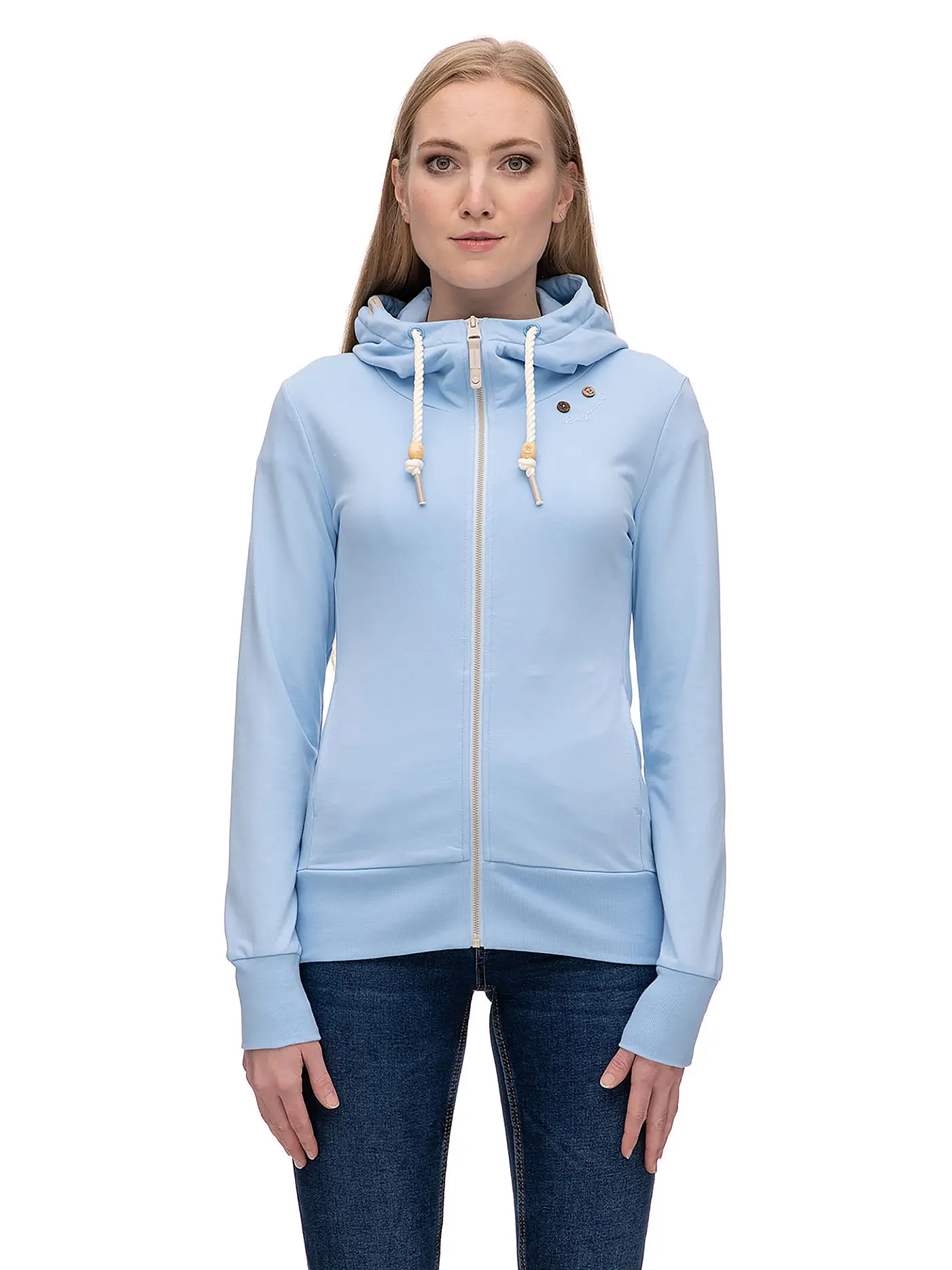 RAGWEAR | Kapuzensweatjacke PAYA | hellblau