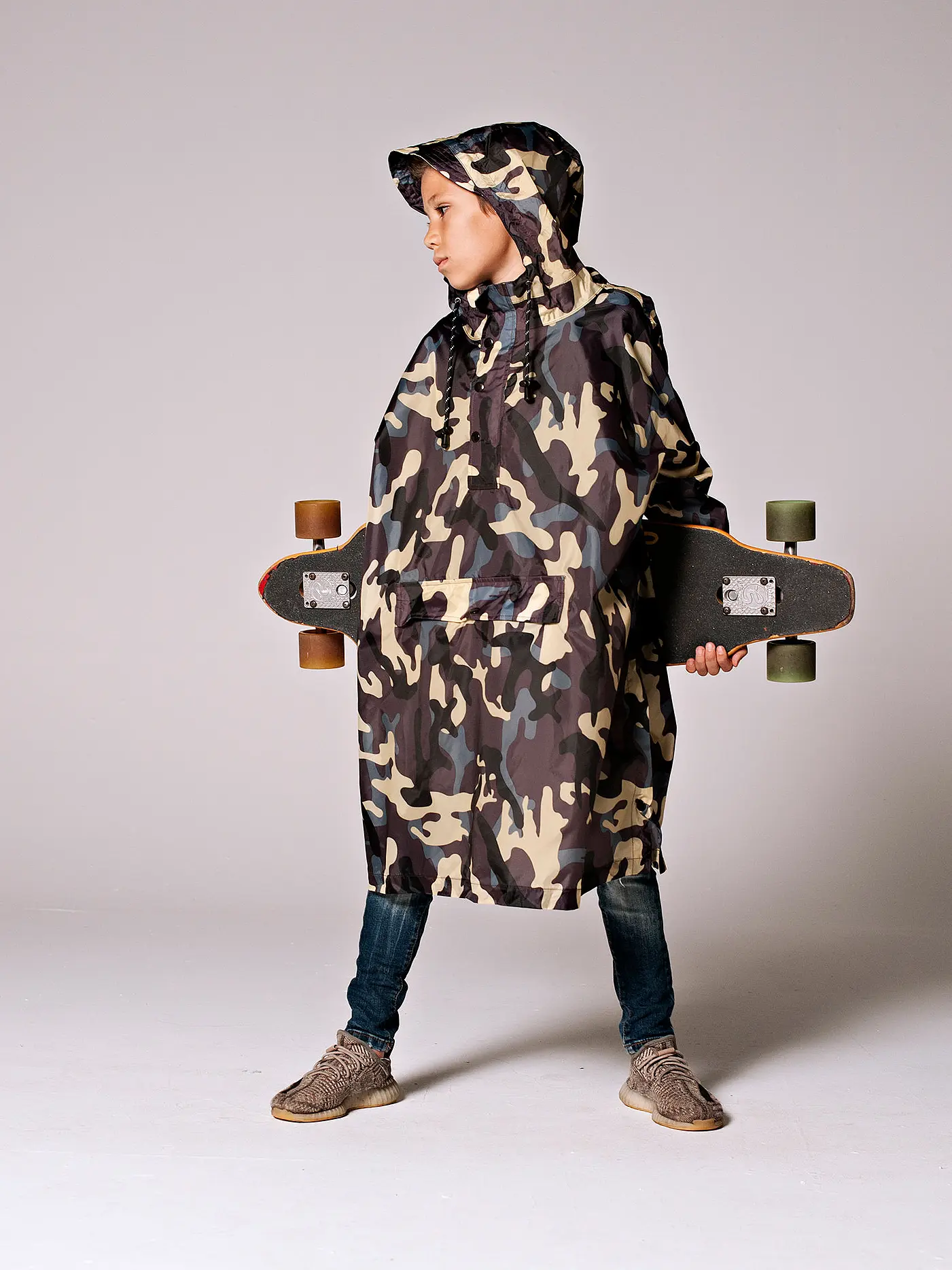 RAINKISS | Kinder Regenjacke - Regenponcho Jungle Com | braun