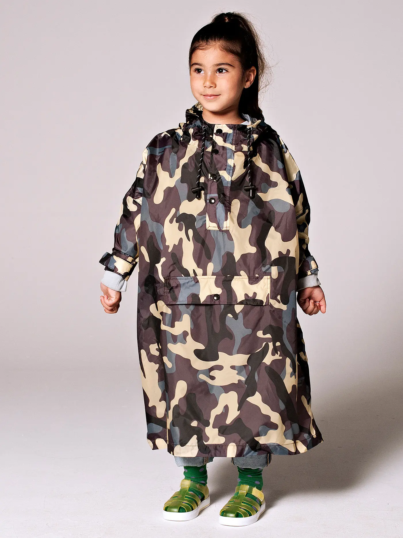 RAINKISS | Kinder Regenjacke - Regenponcho Jungle Com | braun