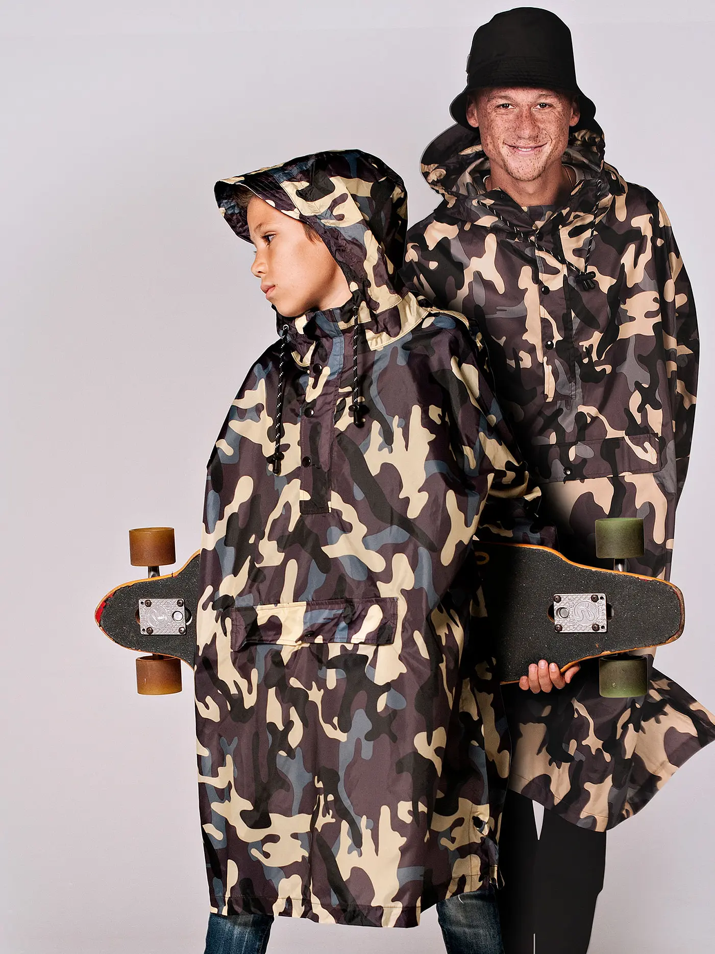 RAINKISS | Kinder Regenjacke - Regenponcho Jungle Com | braun