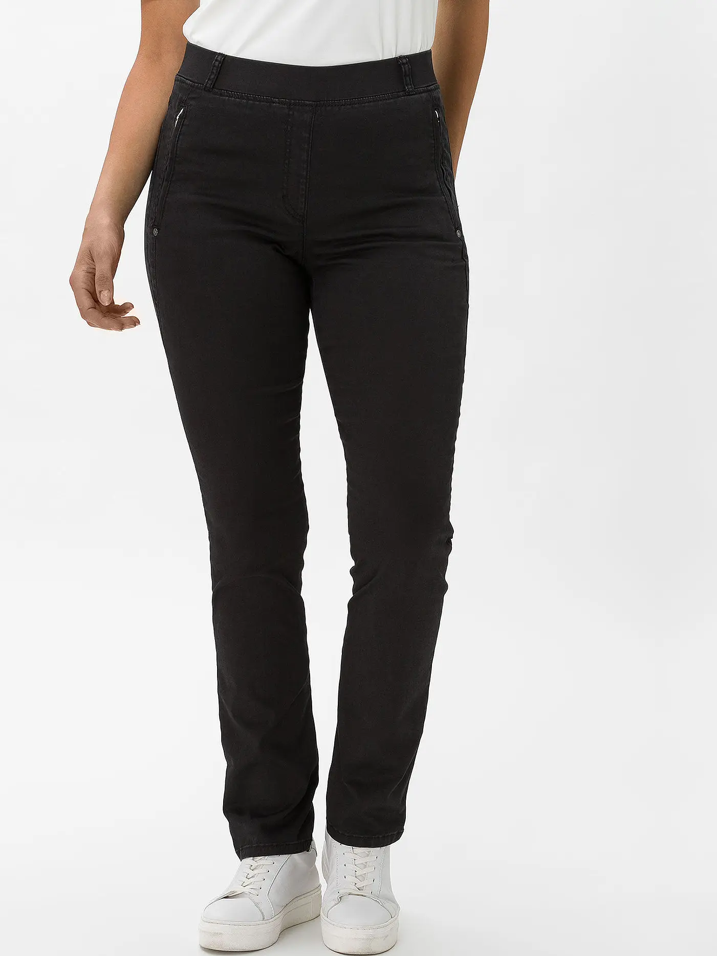 RAPHAELA BY BRAX | Hose Slim Fit LAVINA ZIP | grau