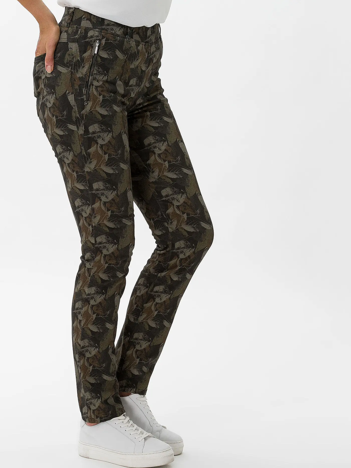 RAPHAELA BY BRAX | Hose Slim Fit LAVINA ZIP | olive