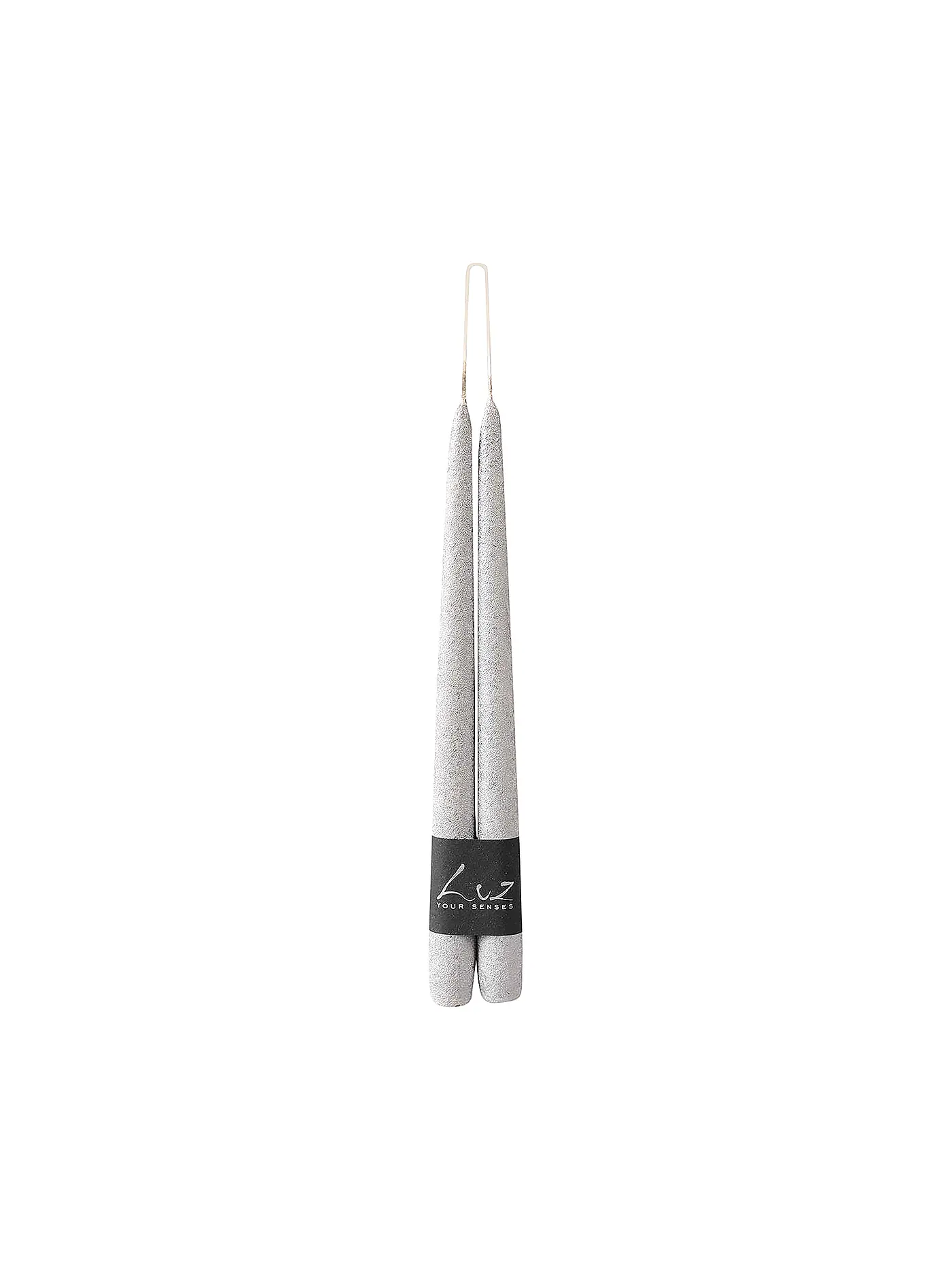 RASTELI | Paar Spitzkerzen "velours" - Luz Your Senses 30cm Rot | silber