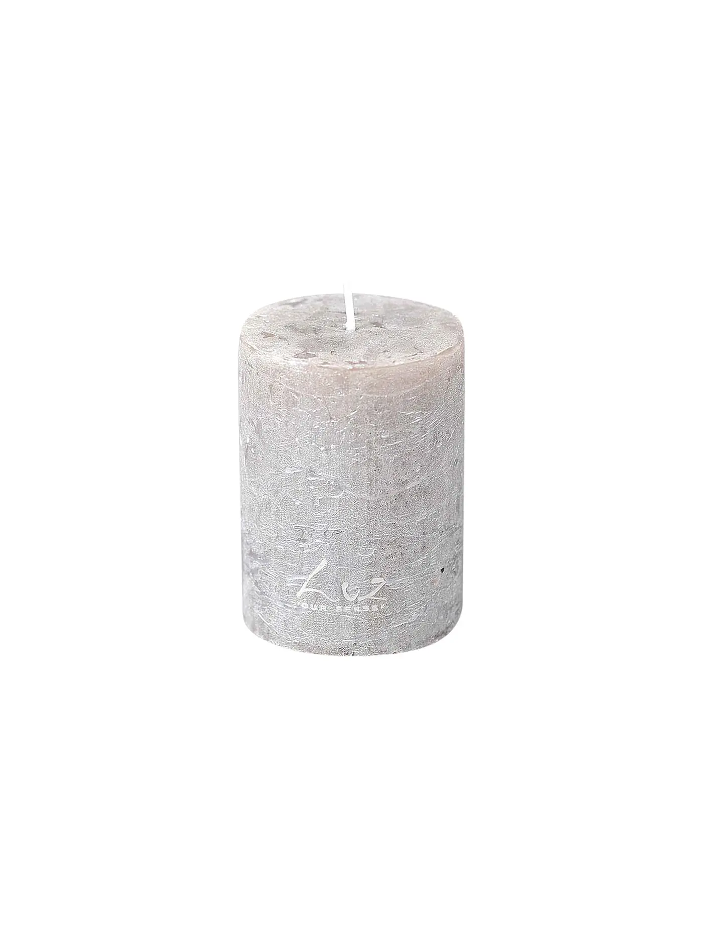 RASTELI | Rustike Kerze - Luz Your Senses 6x8cm Rot | silber