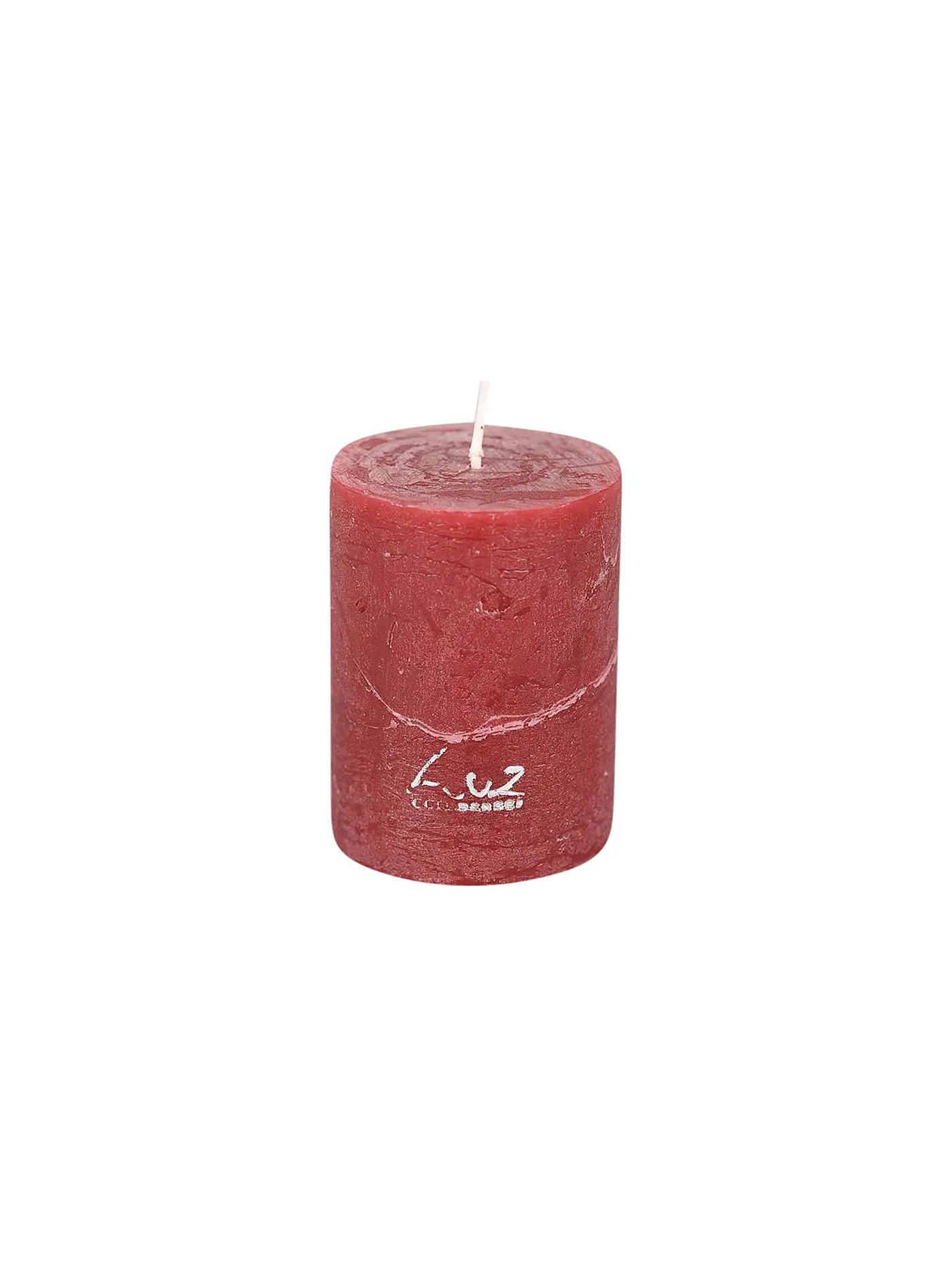 RASTELI | Rustike Kerze - Luz Your Senses 6x8cm Rot | dunkelrot