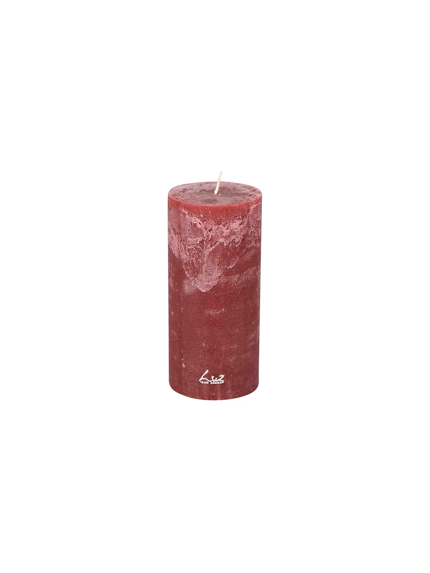 RASTELI | Rustike Kerze - Luz Your Senses 7x15cm Rot | dunkelrot