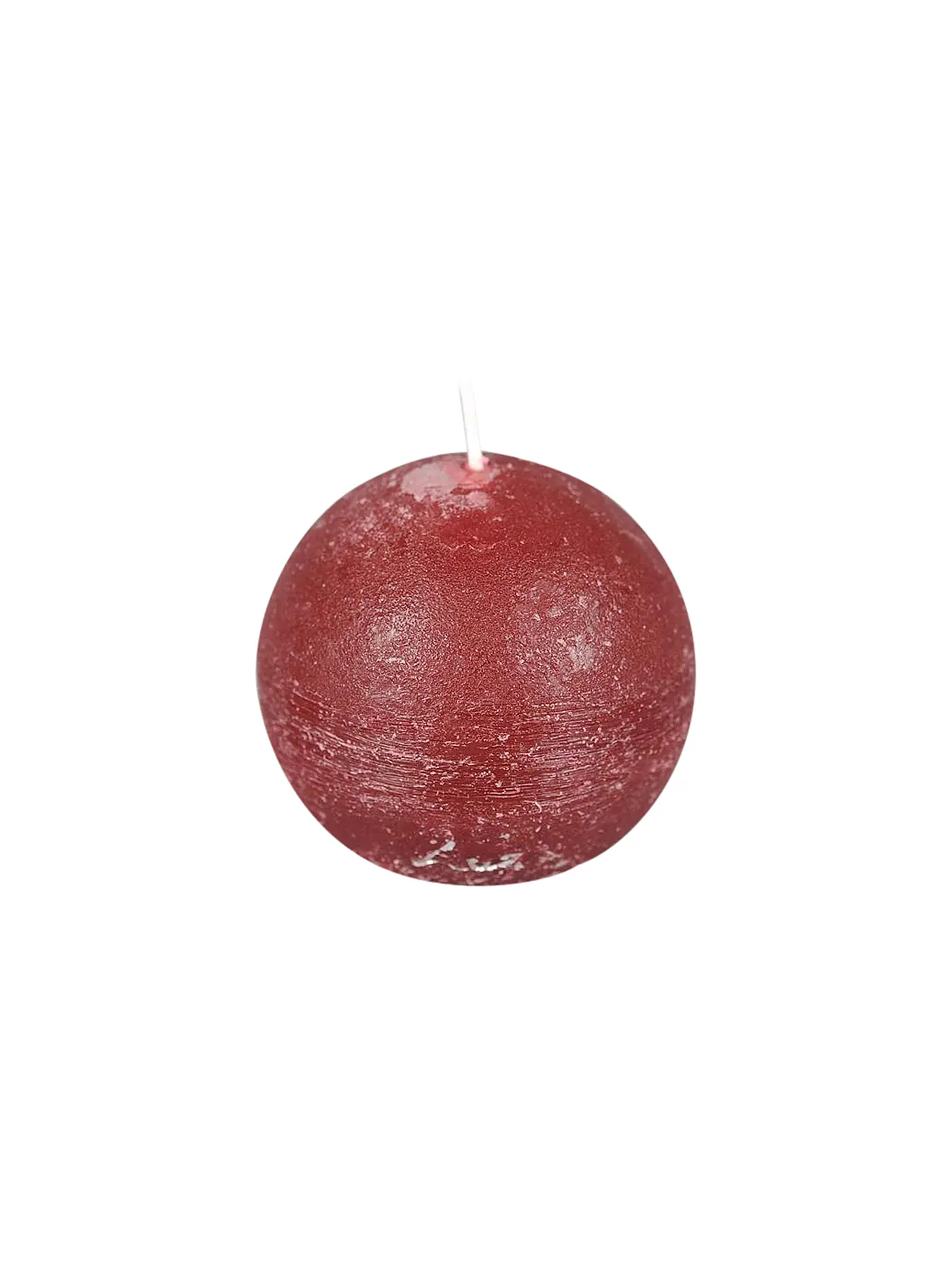 RASTELI | Rustike Kugelkerze - Luz Your Senses 8cm Rot | dunkelrot