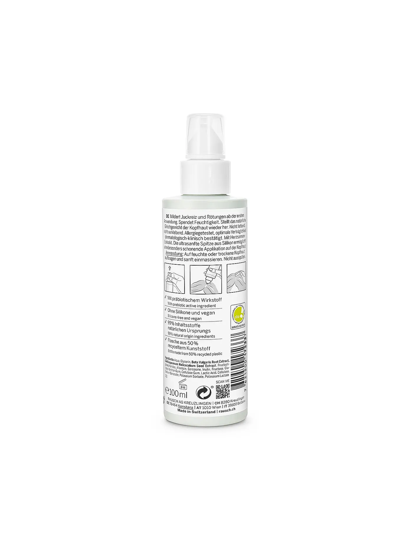 RAUSCH | Sensitive-Kopfhaut-Serum mit Herzsamen 100ml | keine Farbe
