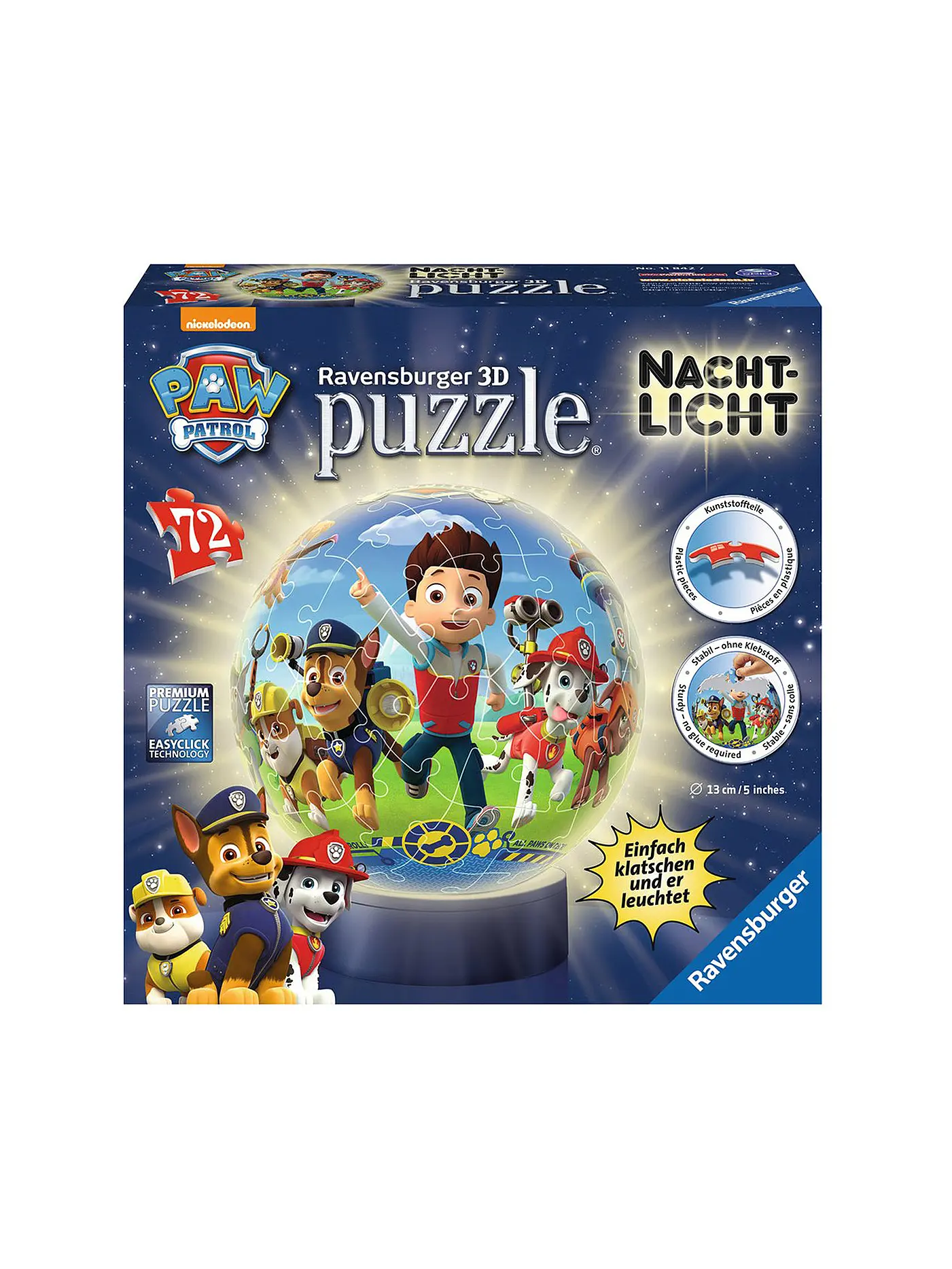 RAVENSBURGER | 3D Puzzleball - Nachtlicht - Paw Patrol | keine Farbe