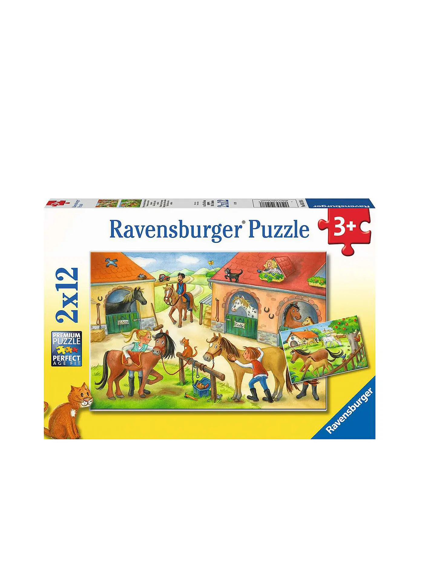 RAVENSBURGER | Kinderpuzzle 05178 - Ferien auf dem Pferdehof - 2x12 Teile | keine Farbe