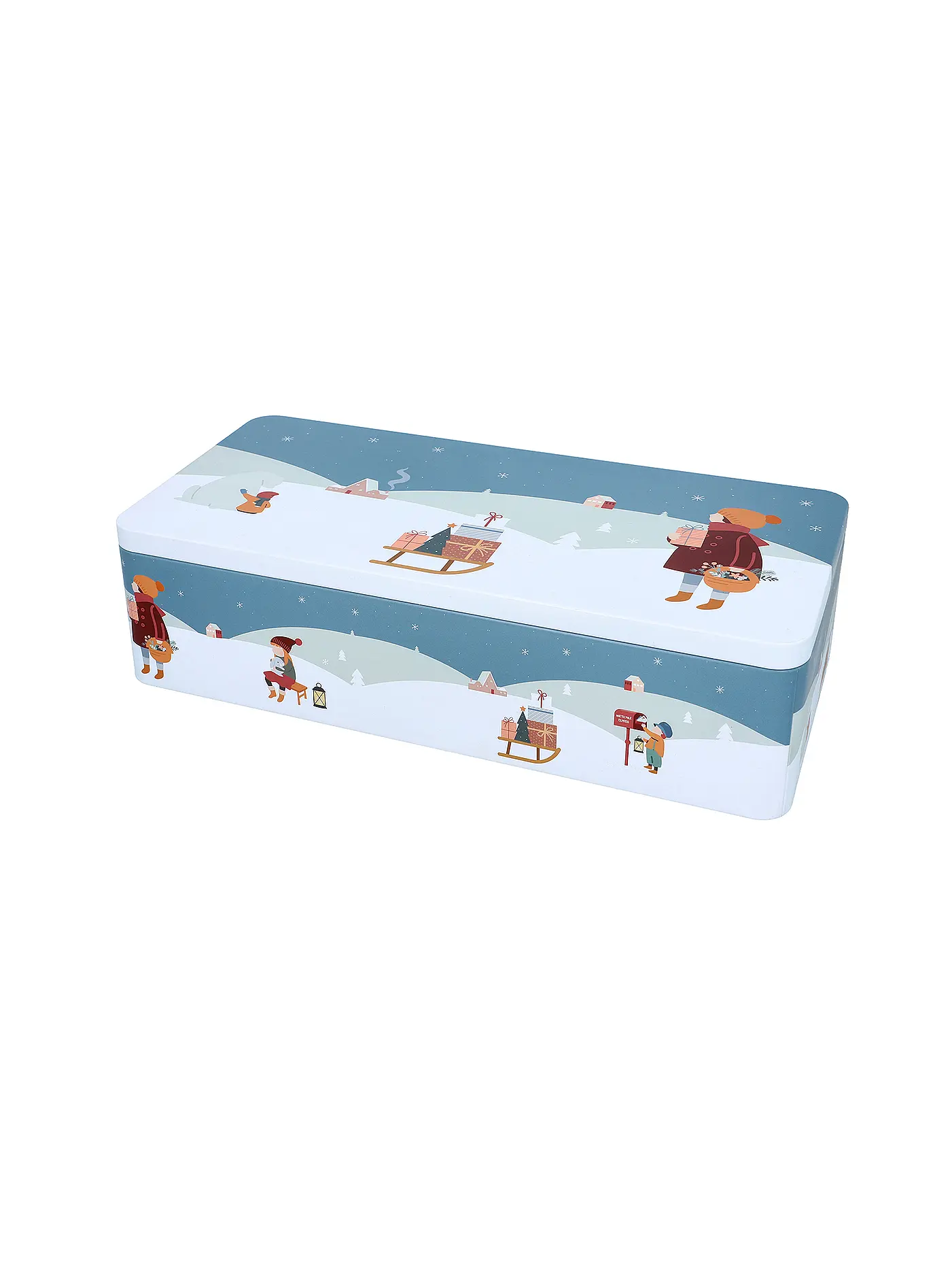 RBV BIRKMANN | Gebäckdosen XXL 40x20cm Warm Wishes Blau  | hellblau