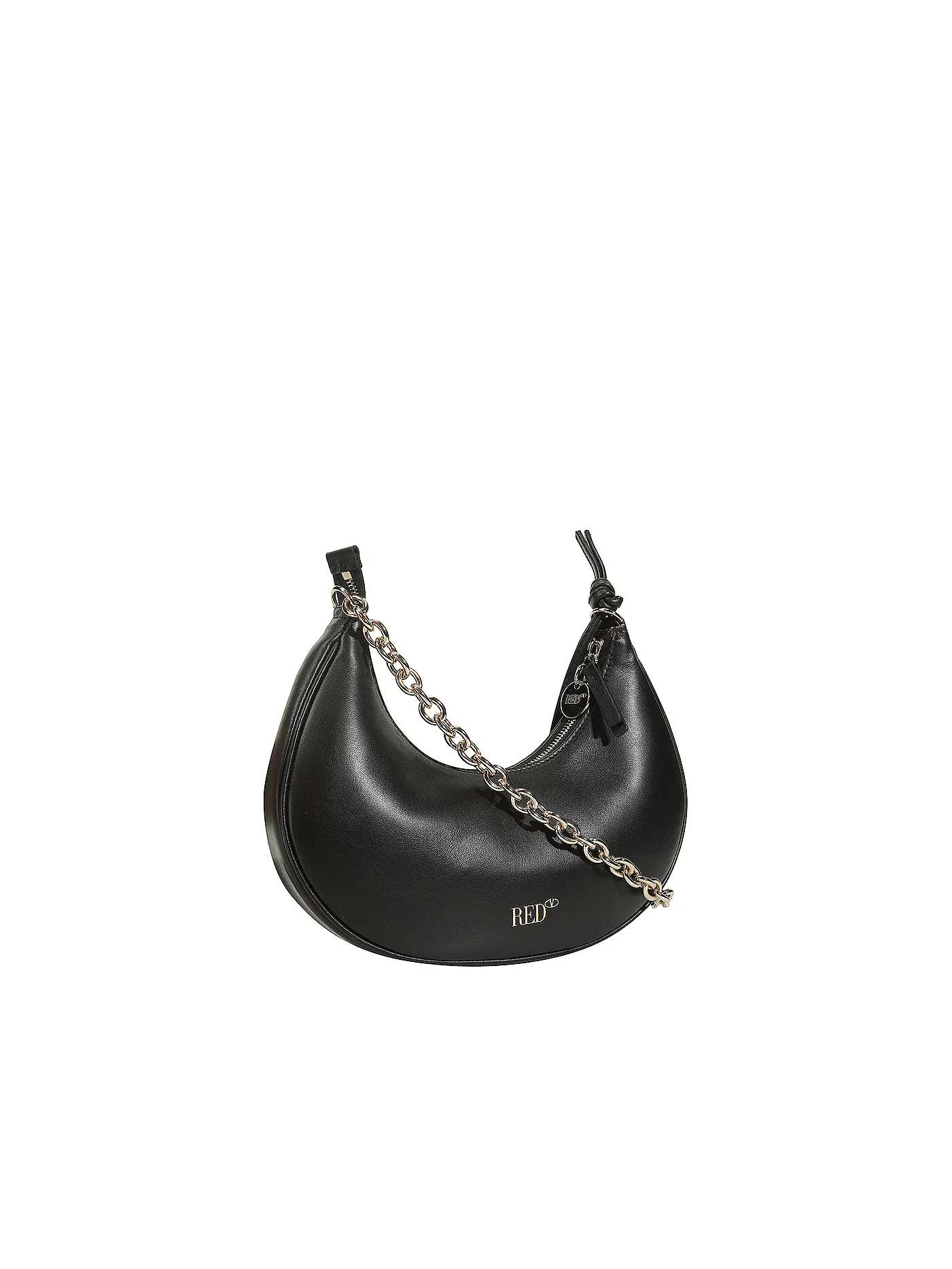 RED Valentino | Ledertasche Hobo  | schwarz
