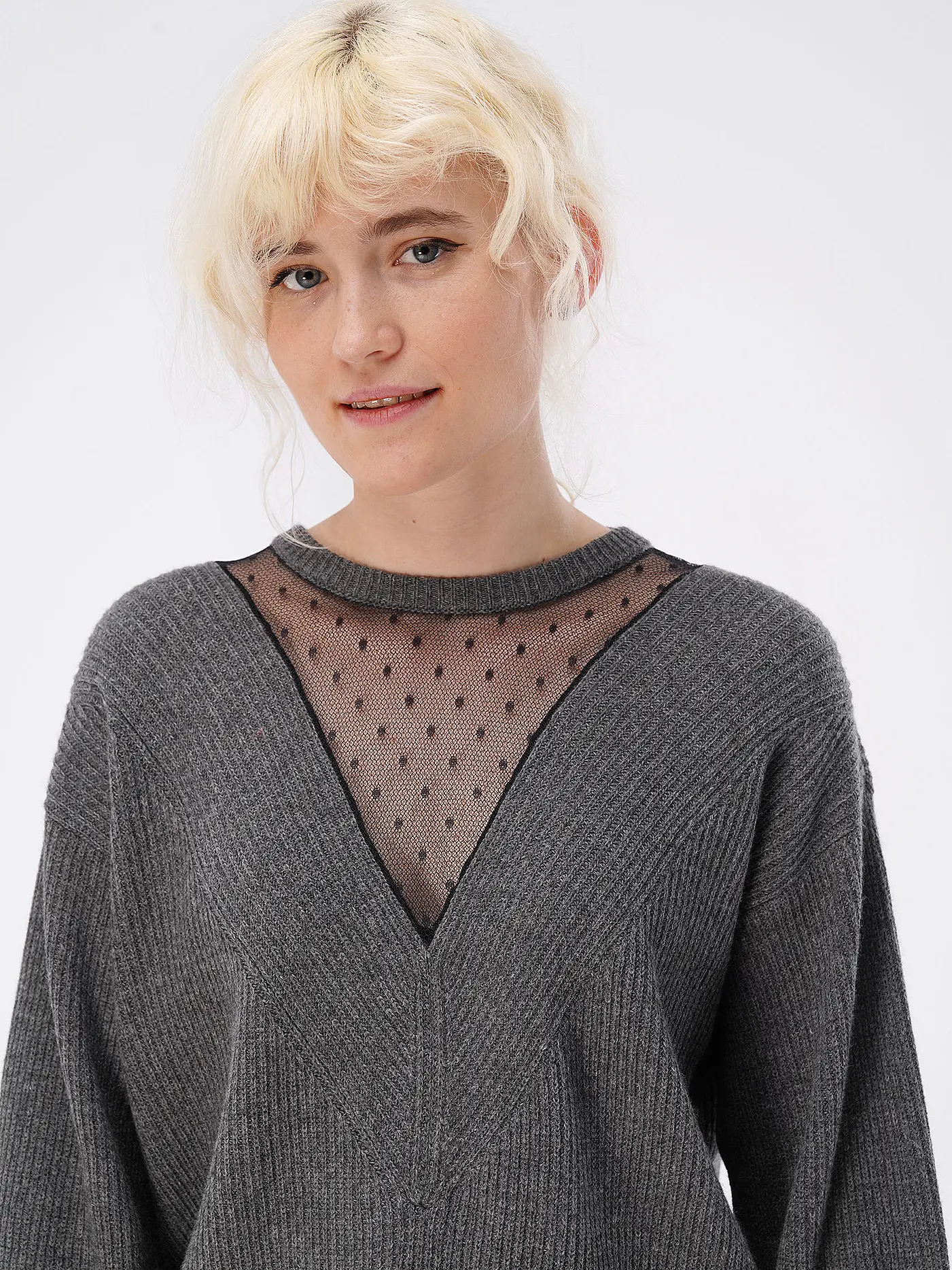 RED Valentino | Pullover | grau