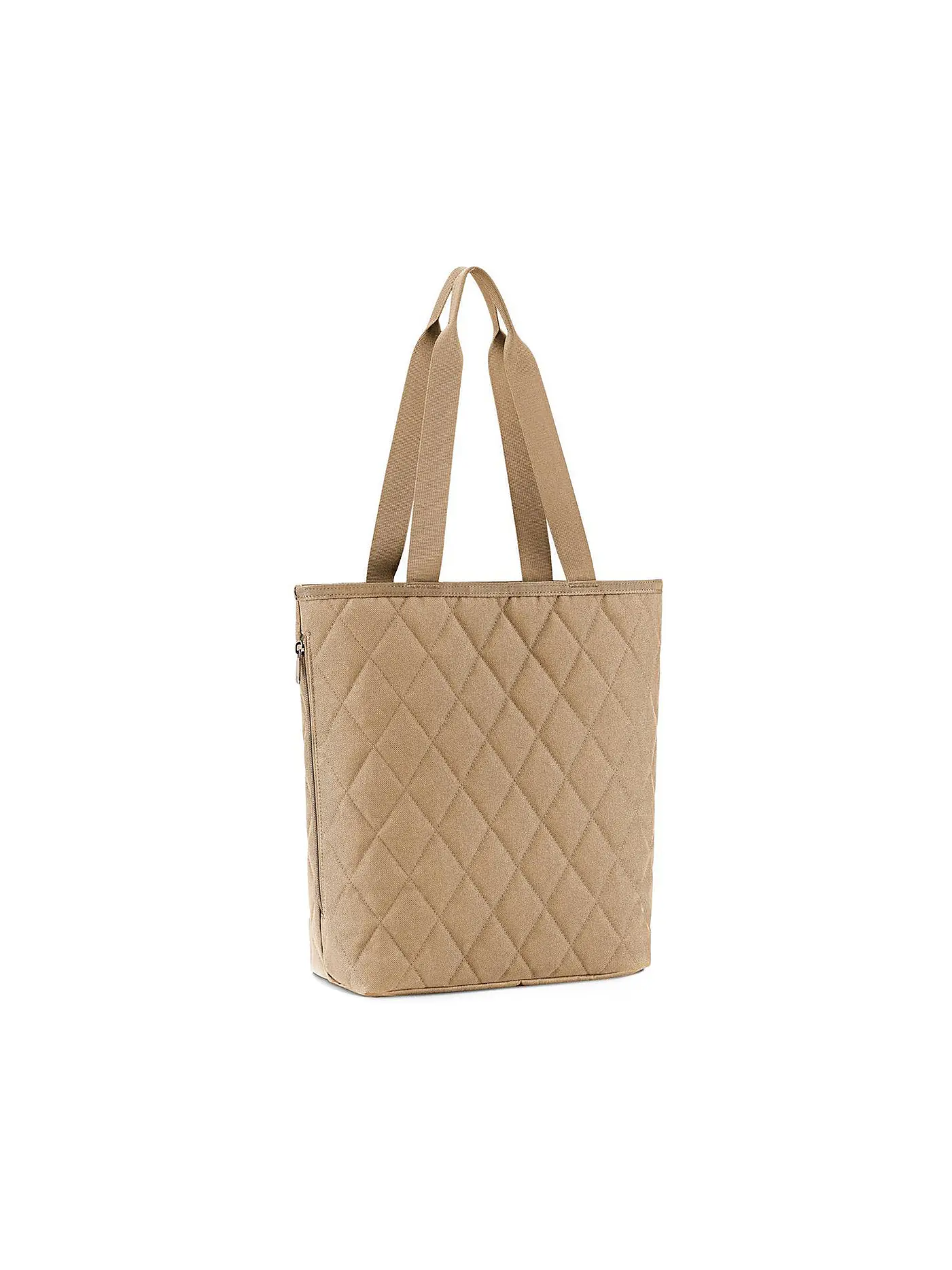 REISENTHEL | Shopper CLASSIC RHOMBUS M light grey | camel