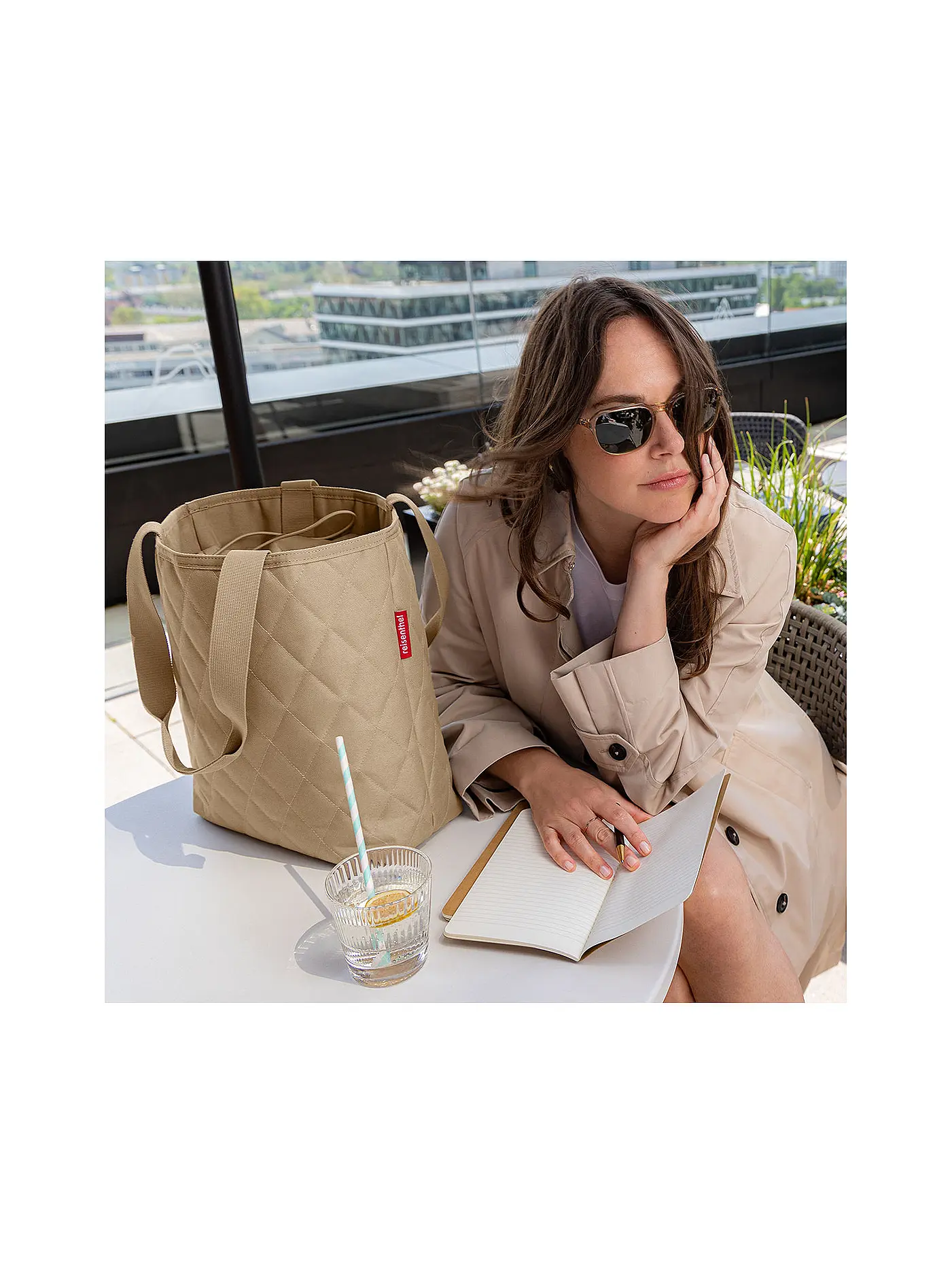 REISENTHEL | Classic Shopper M RHOMBUS Ginger | camel