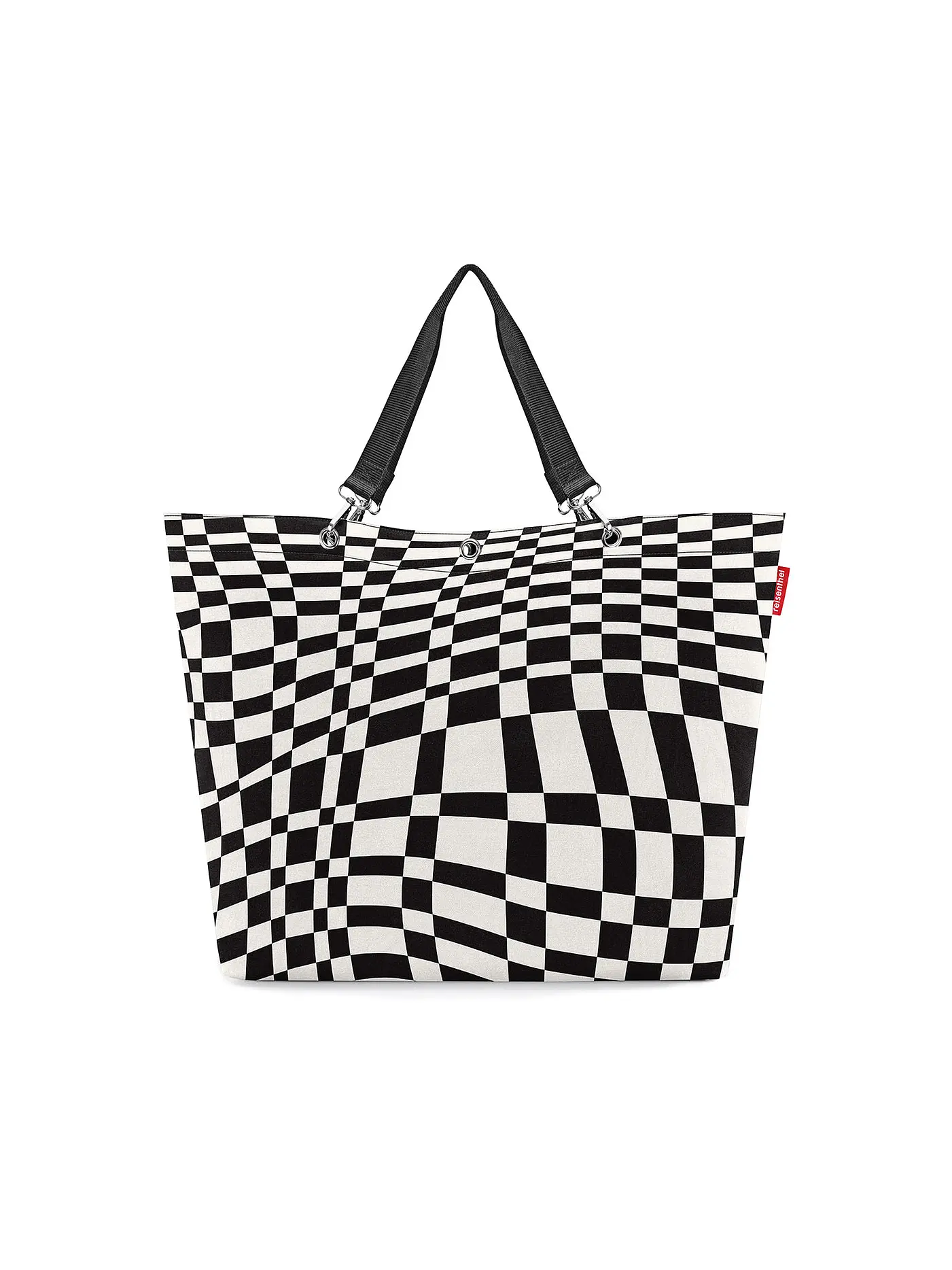 REISENTHEL | Shopper XLarge OP-ART Weiss  / Schwarz | weiss