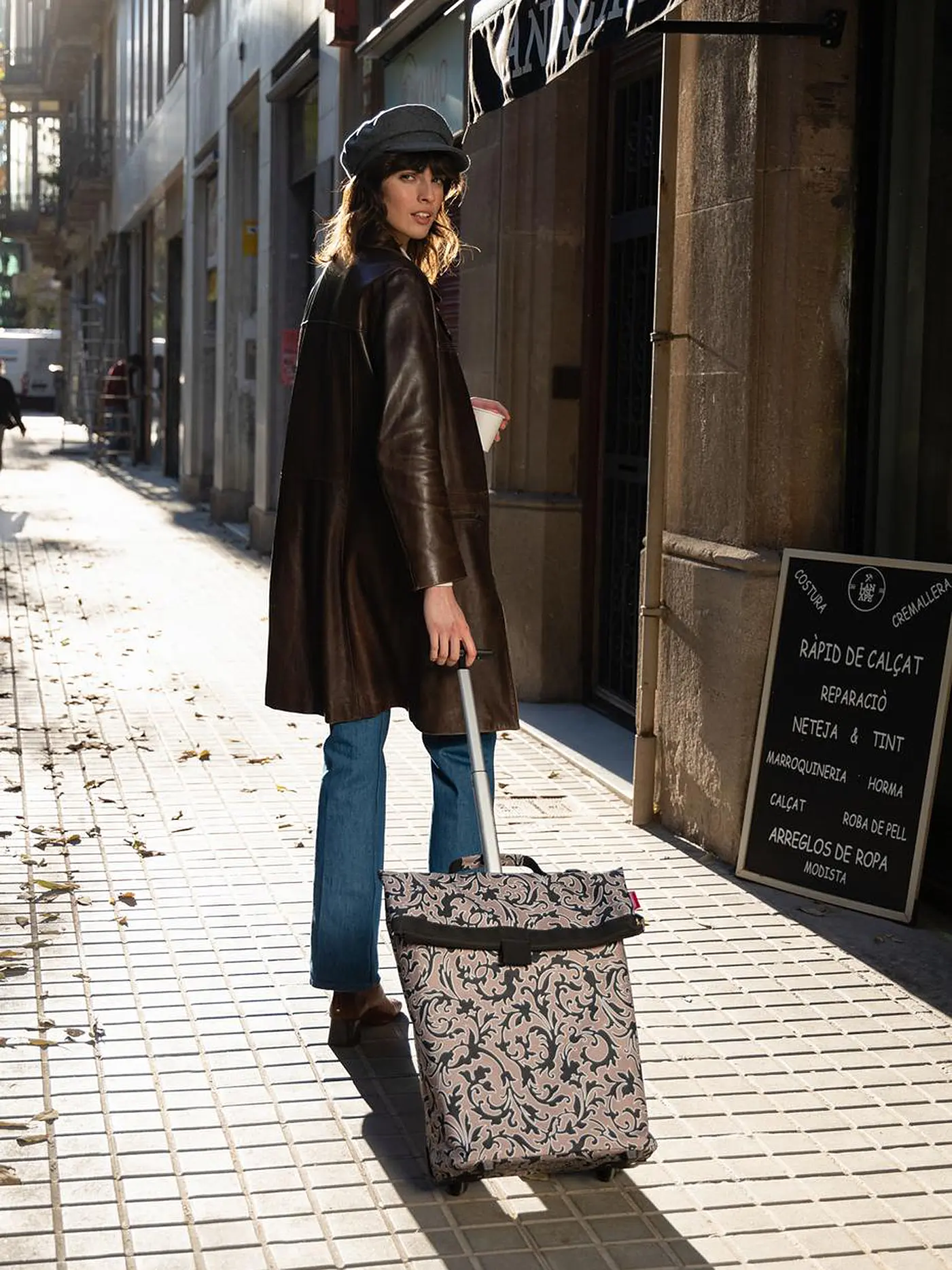 REISENTHEL | Trolley M Baroque Marble Braun / Schwarz | braun