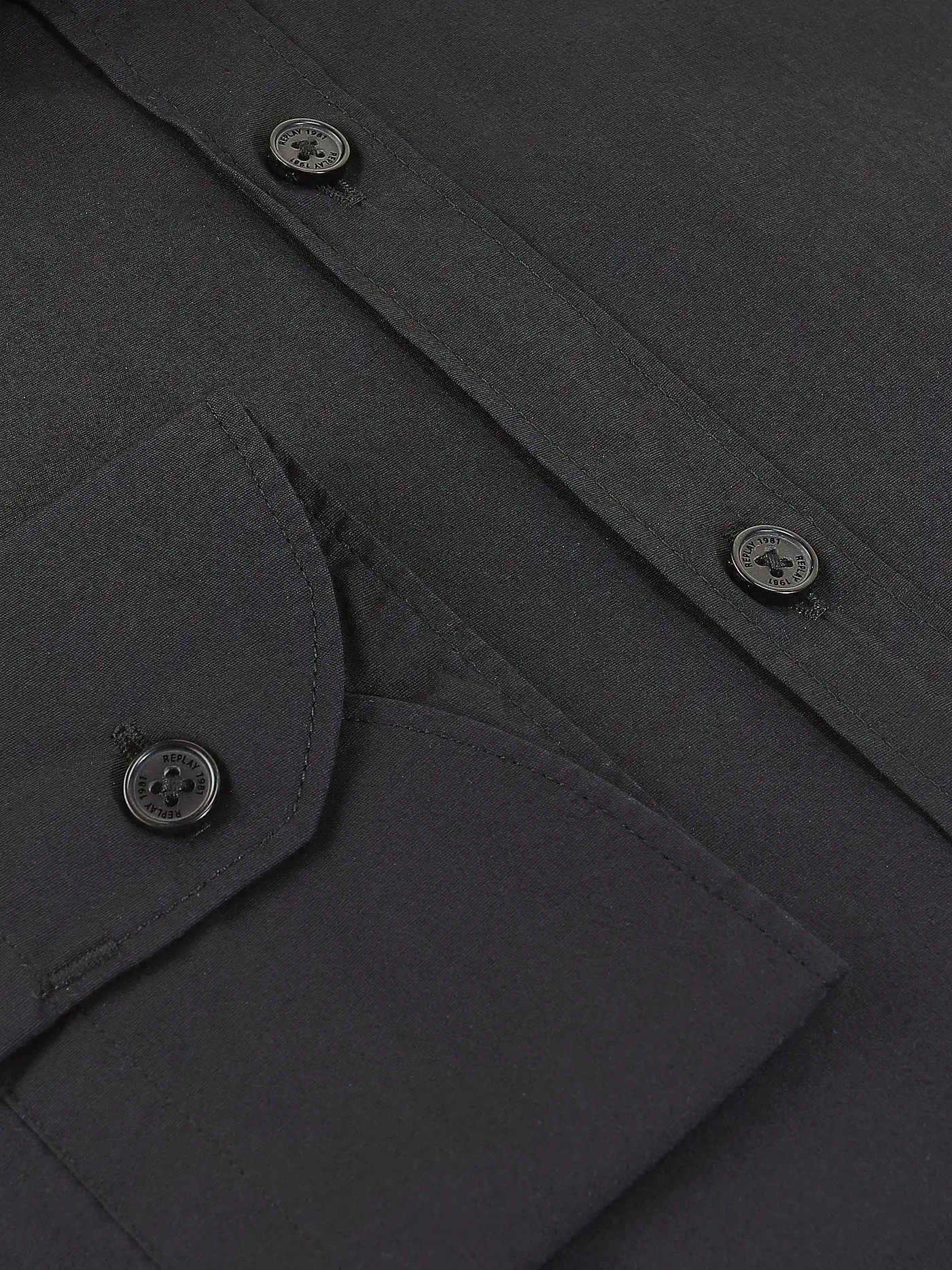 REPLAY | Hemd Slim Fit | schwarz