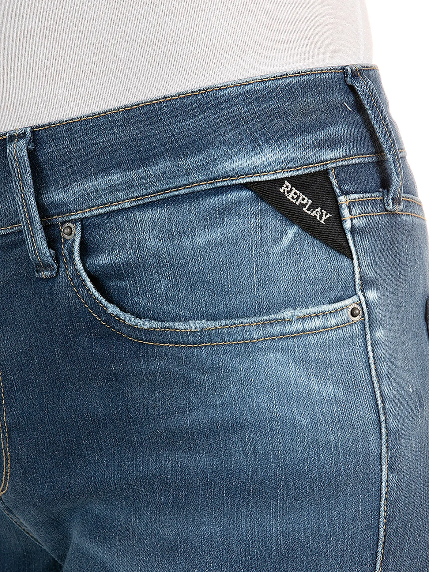 REPLAY | Highwaist Jeans Slim Fit " Luzien " Hyperflex | blau