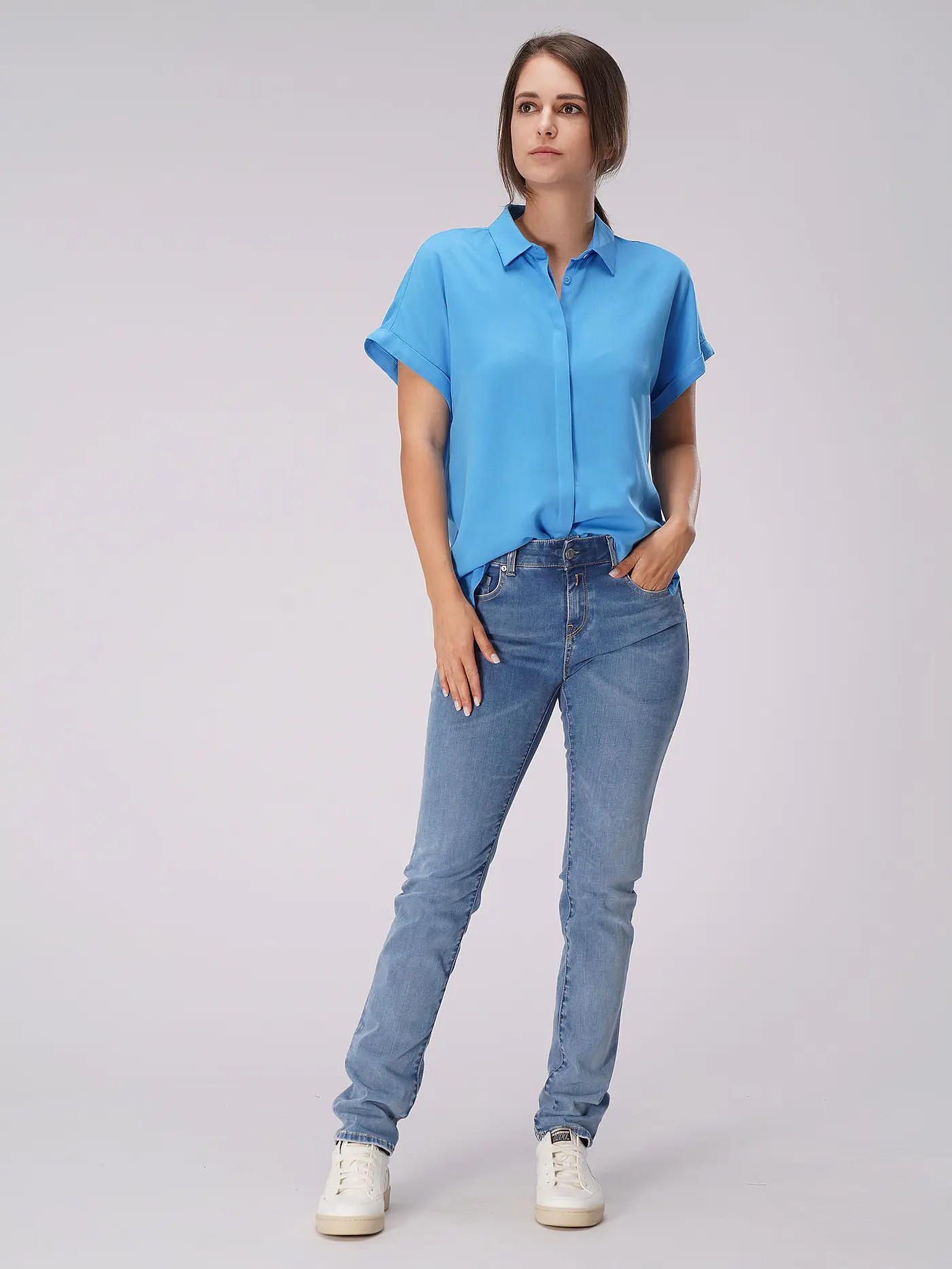 REPLAY | Jeans Slim Fit  Faby 7/8 | hellblau