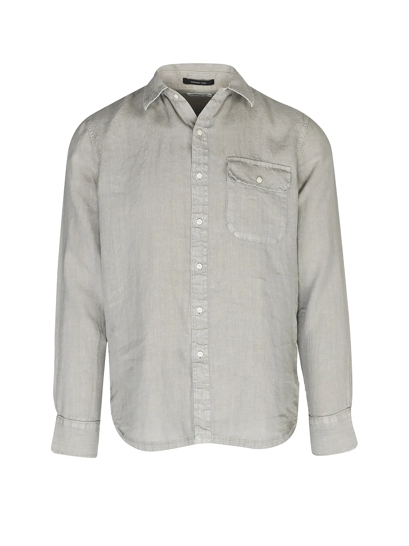 REPLAY | Leinenhemd Regular Fit  | grau