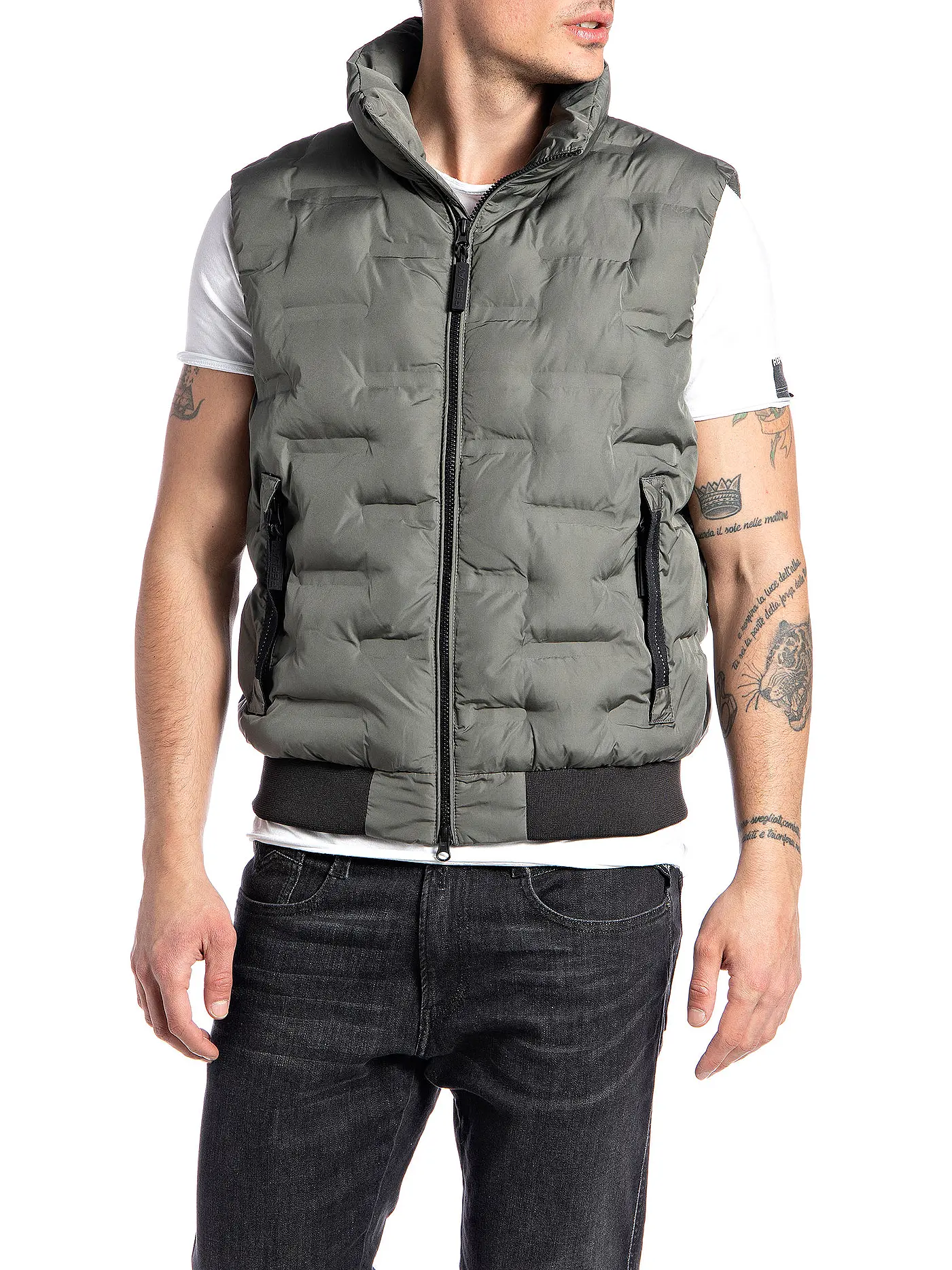 REPLAY | Steppgilet | olive