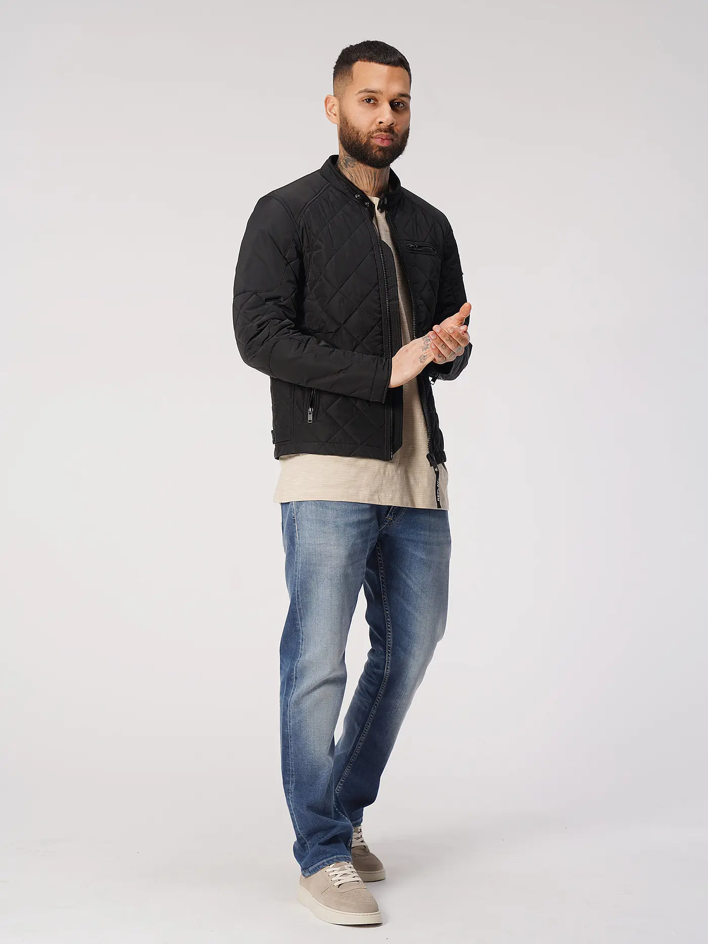 REPLAY | Steppjacke RACER | schwarz