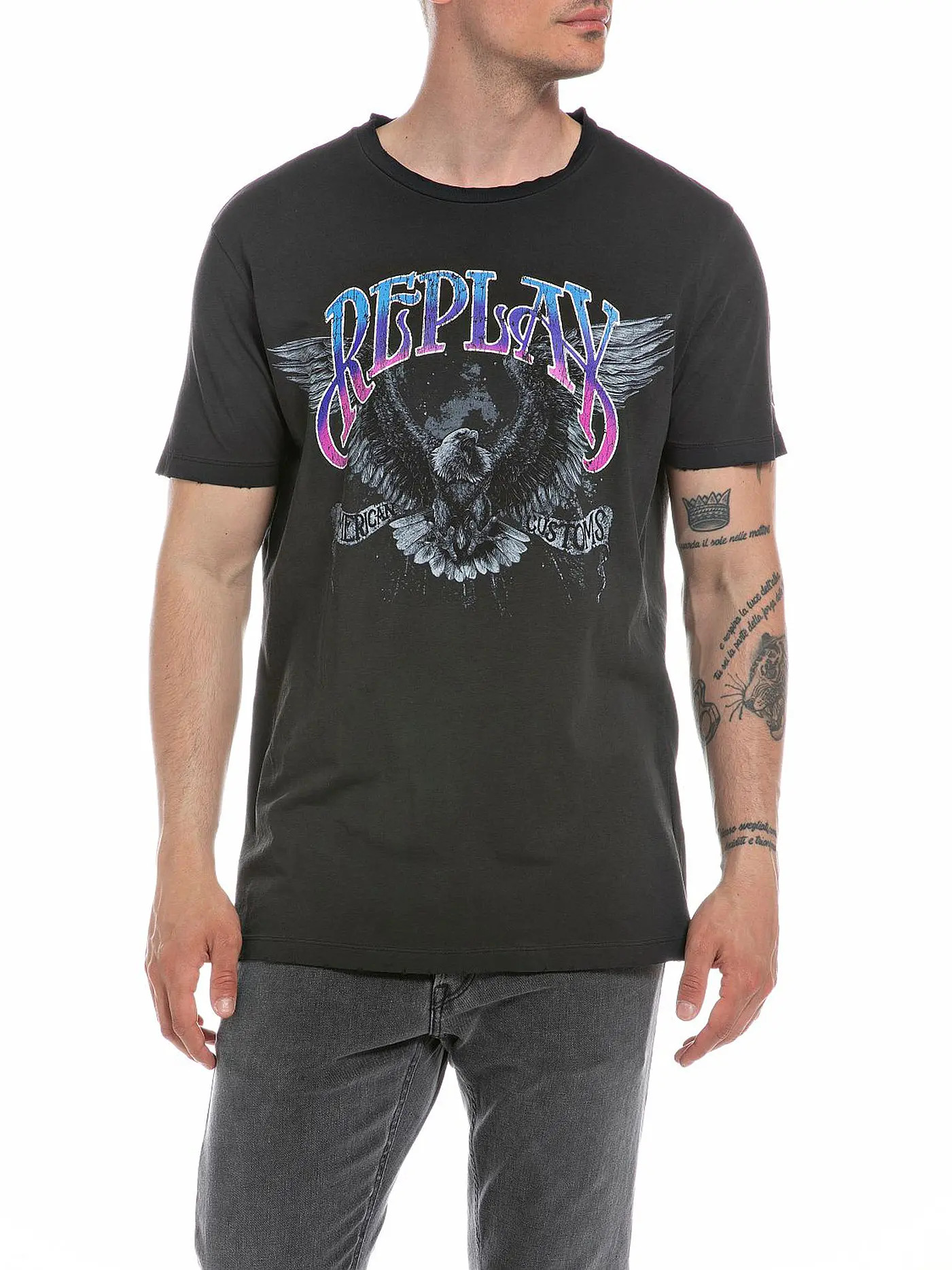 REPLAY | T-Shirt  | schwarz
