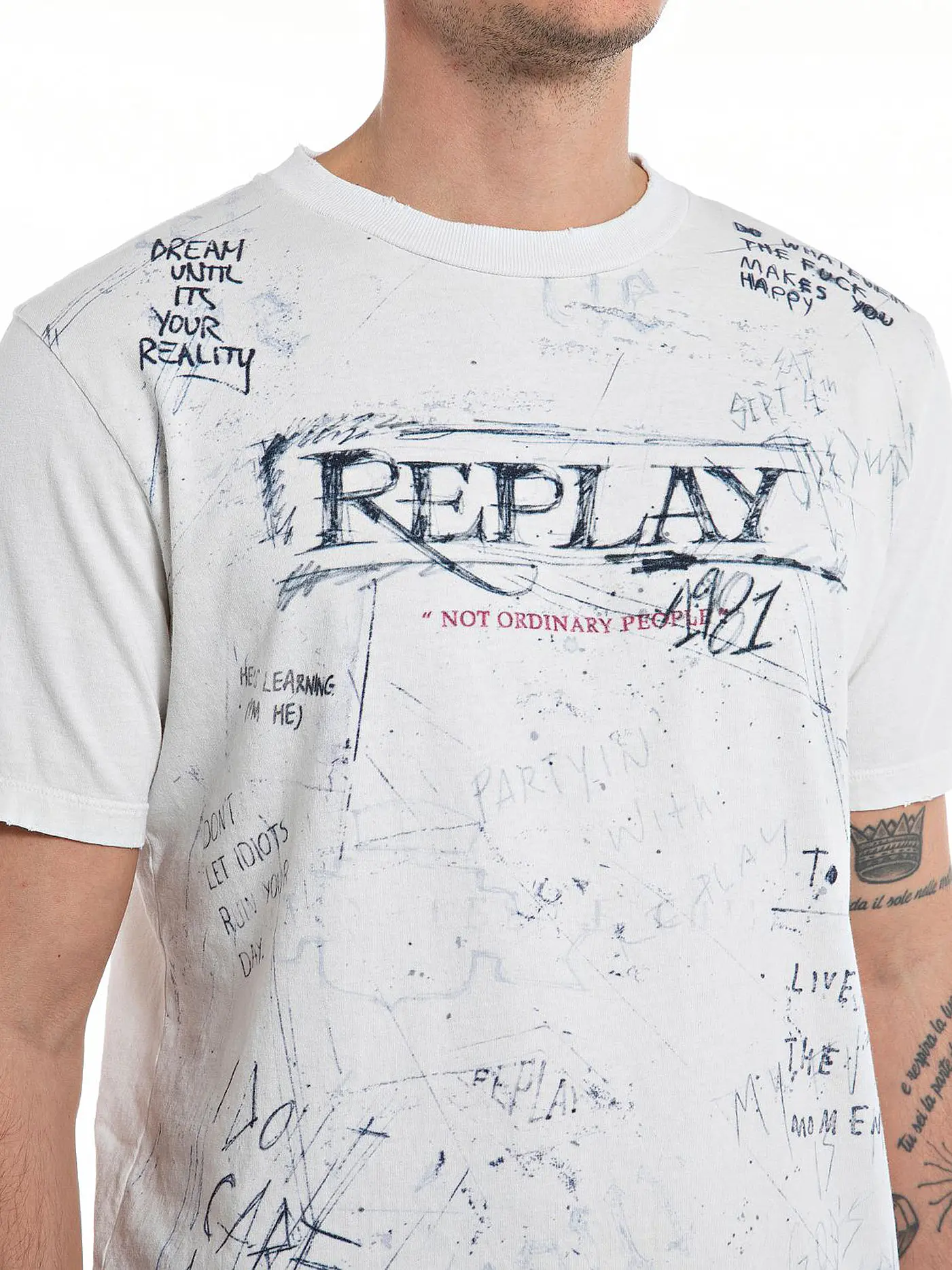 REPLAY | T-Shirt  | weiss