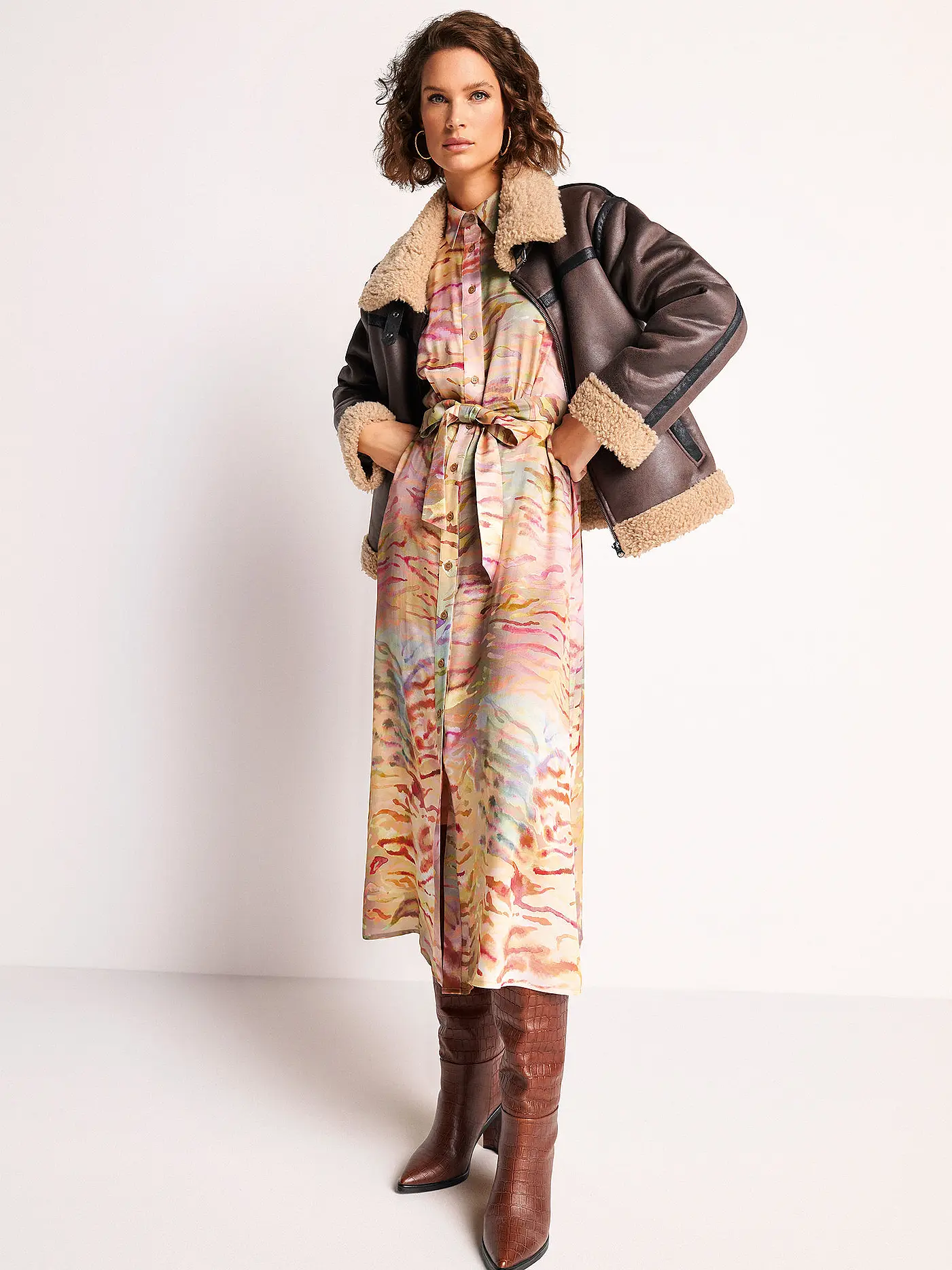 RIANI | Jacke in Lederoptik  | braun