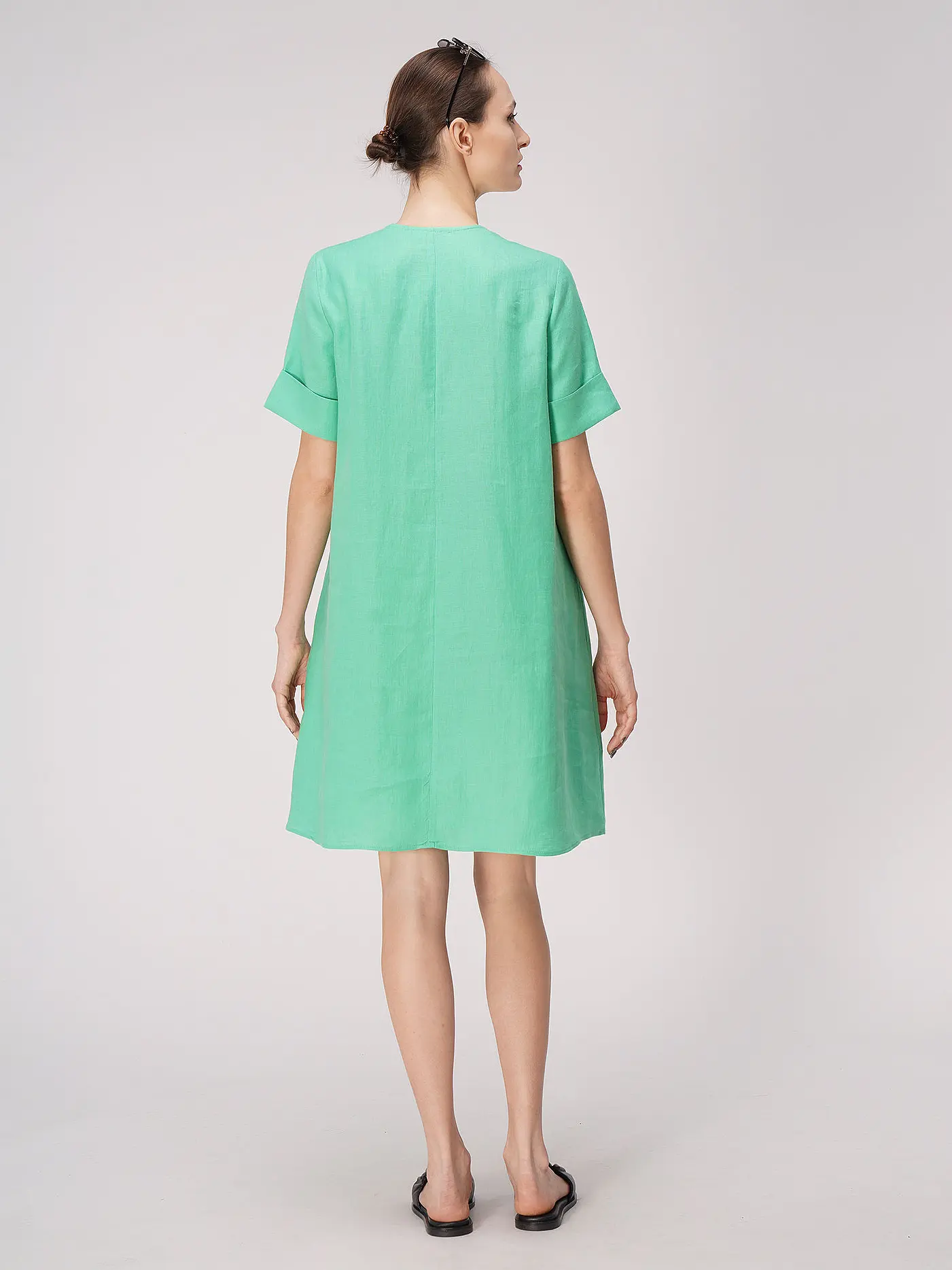 RIANI | Leinenkleid | grün