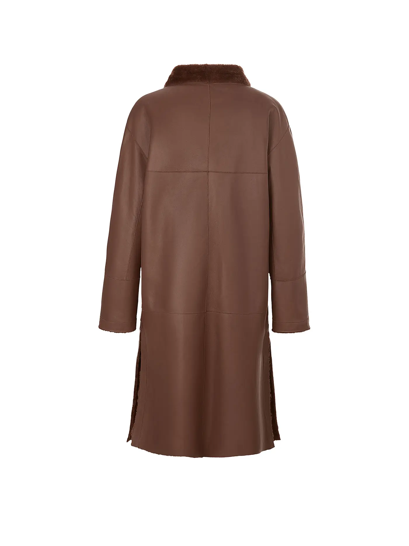 RIANI | Shearling Mantel  | braun