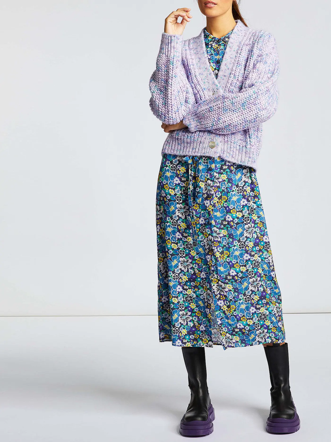 RICH & ROYAL | Cardigan | lila