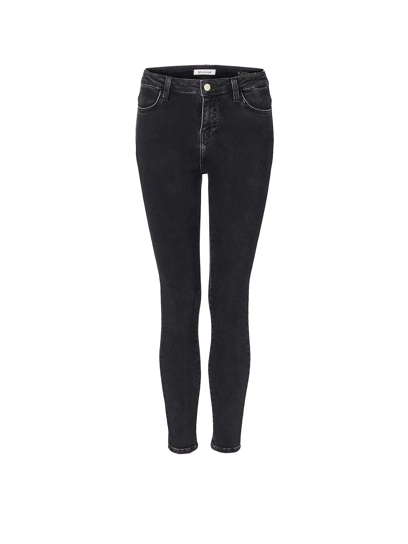 RICH & ROYAL | Highwaist Jeans Skinny Fit | schwarz